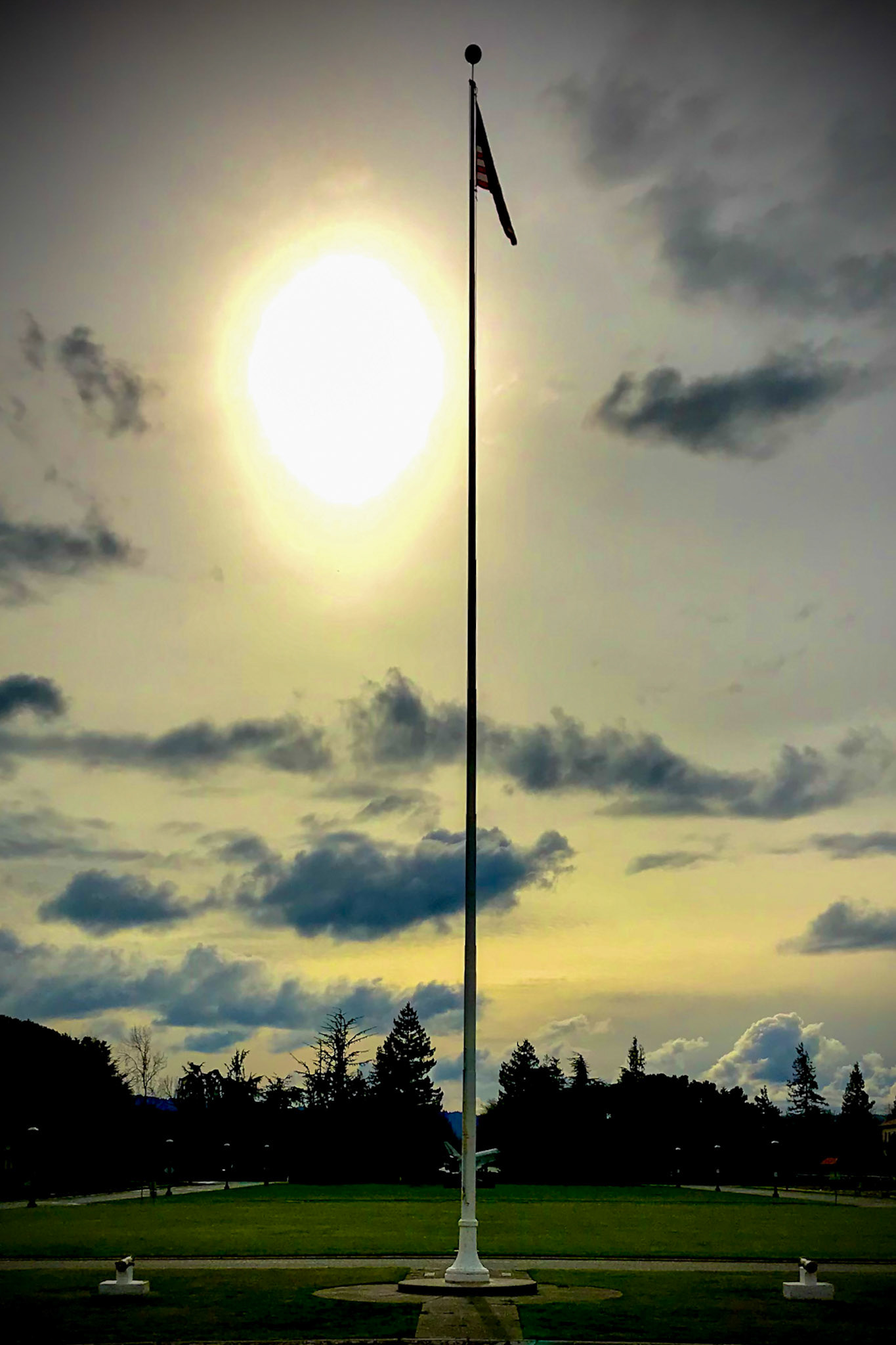 U.S. Flag &amp; Afternoon Sun, Moffett Field, CA