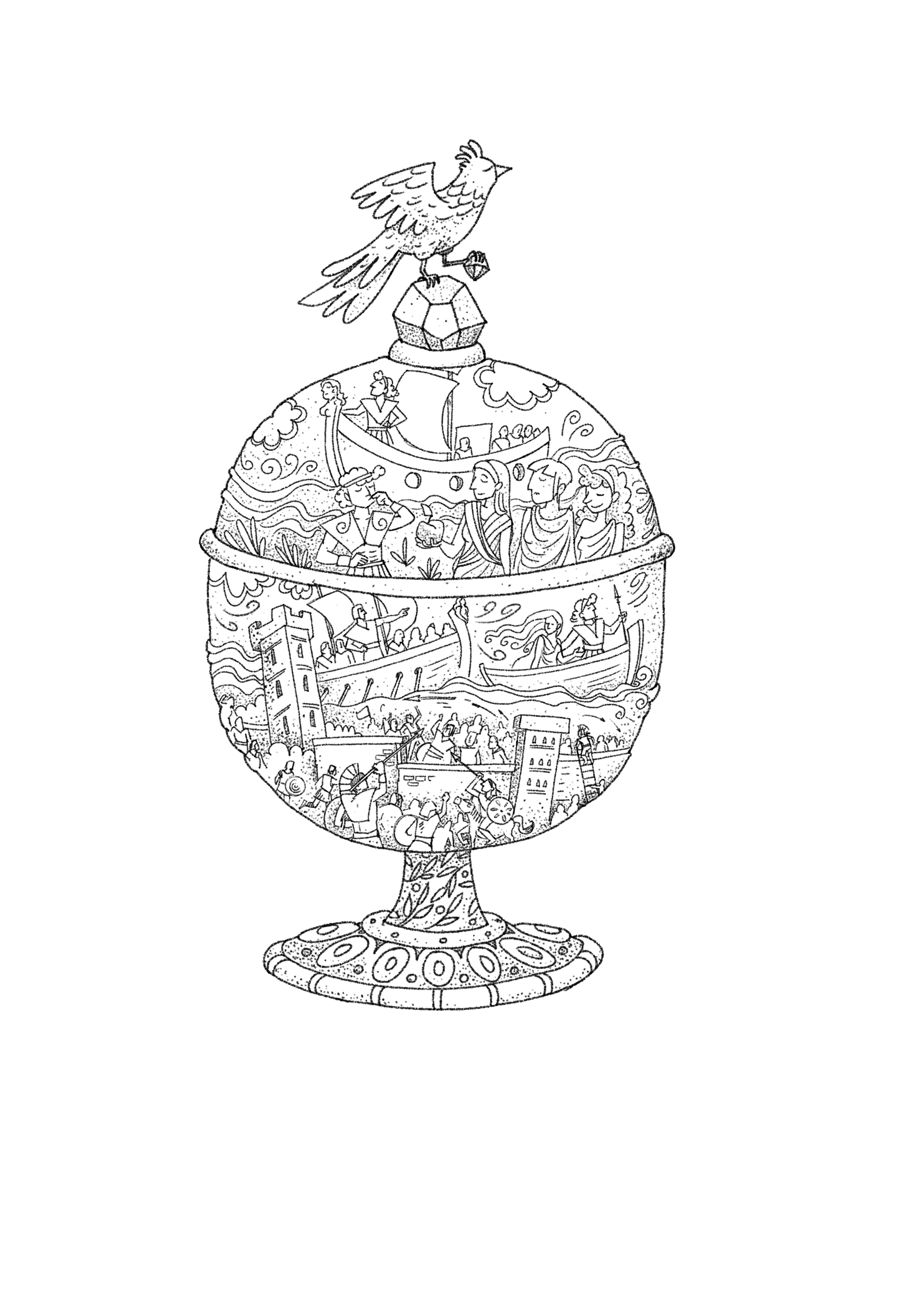 Zeichnung nach historischem Text