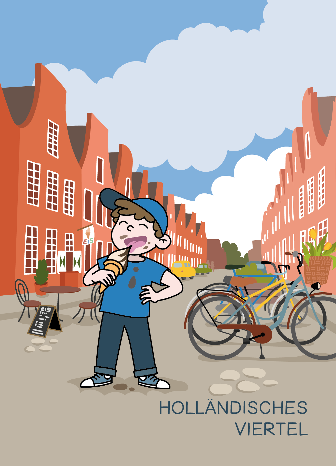 Kinderpostkarte Potsdam - Holländisches Viertel