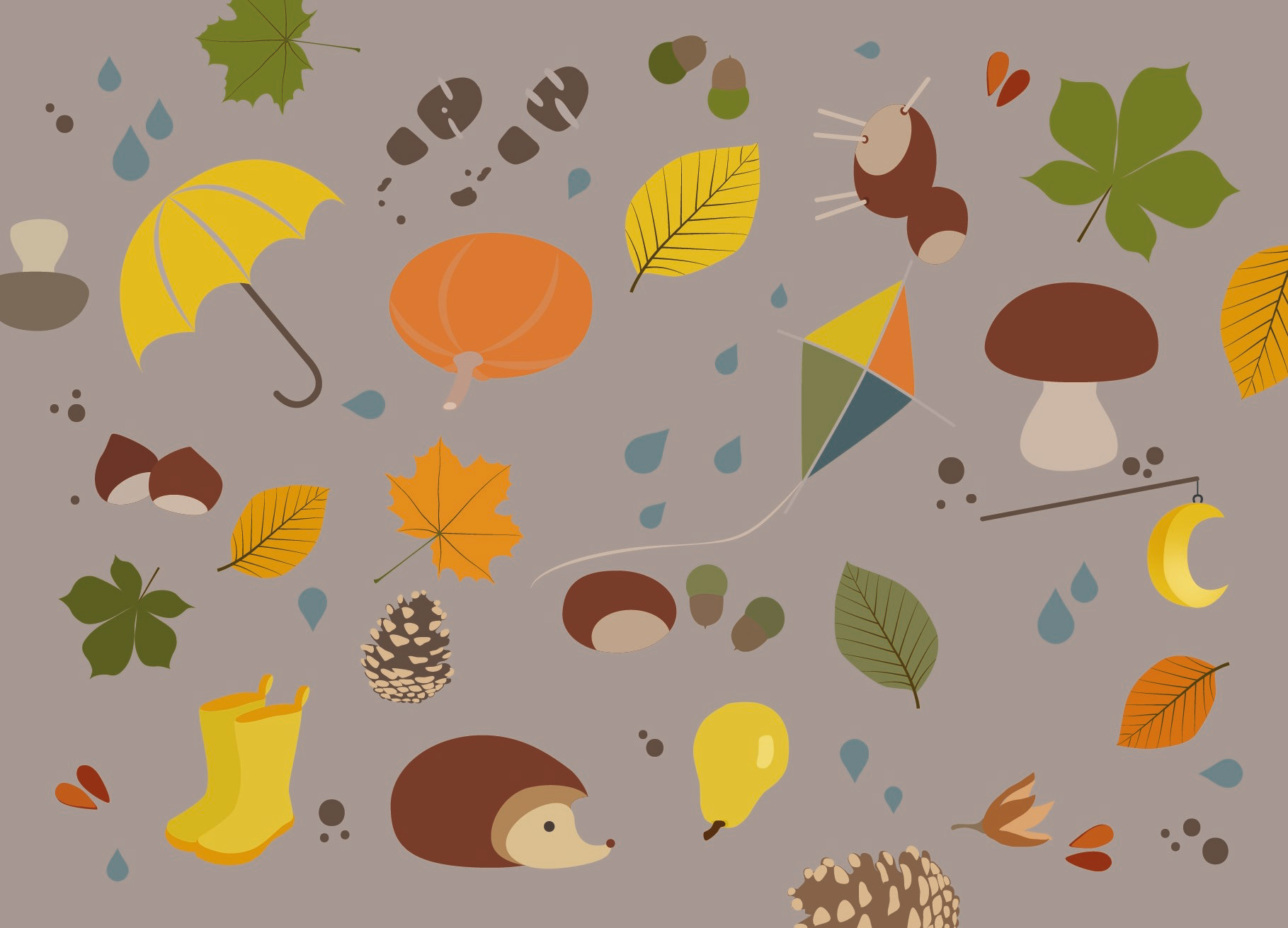 Postkarte Herbst