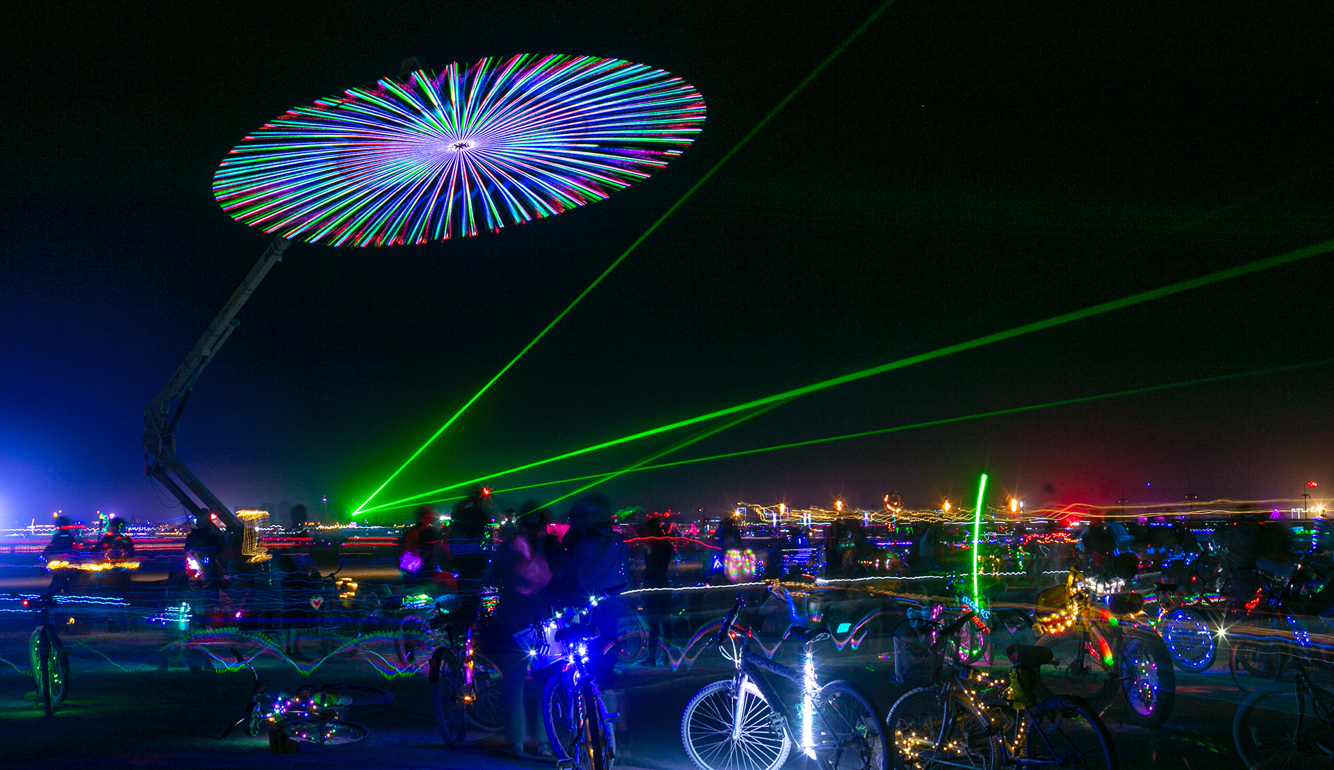 Many of the art installations are interactive.