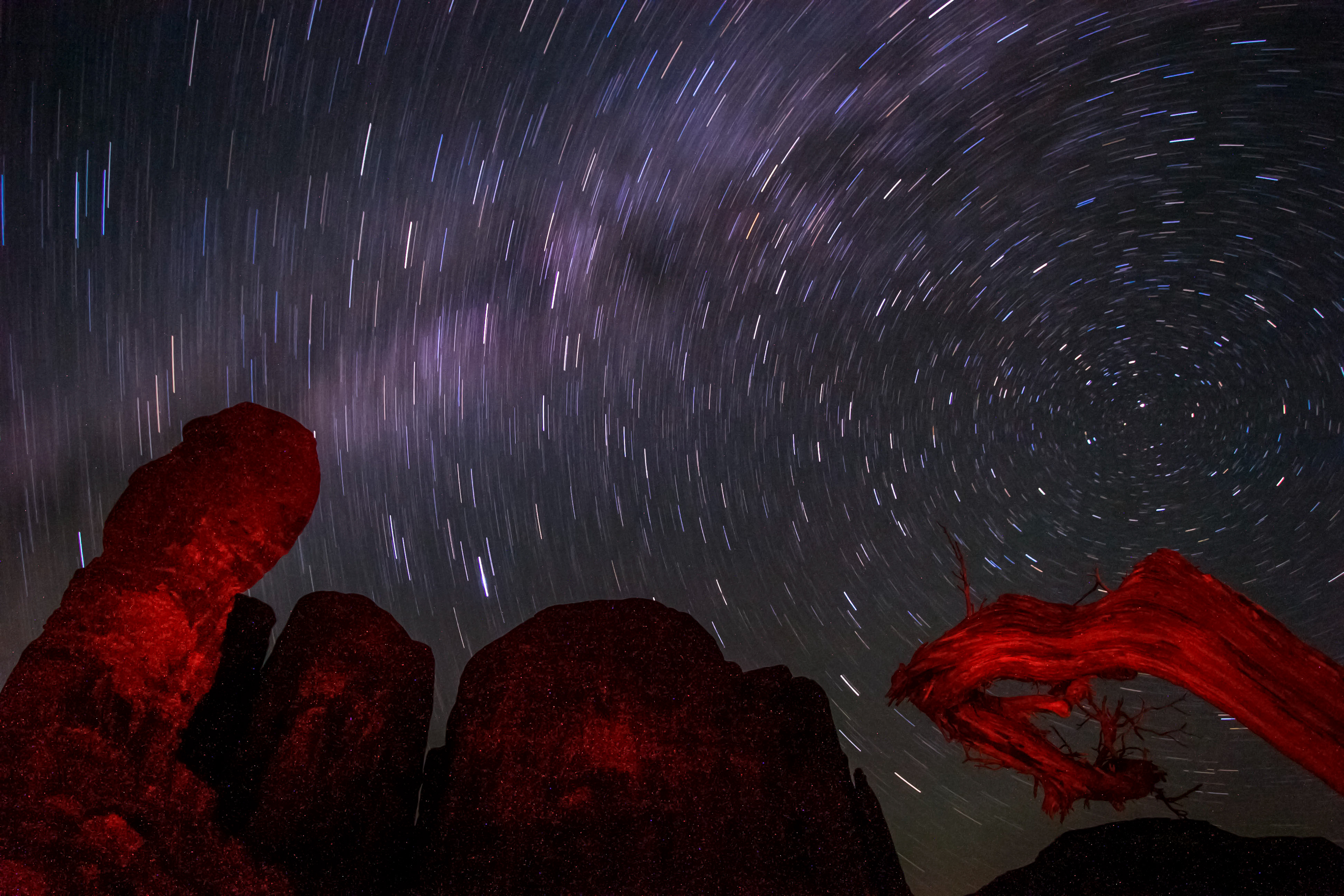 Milky Way time exposure. (Monument Valley, AZ)
