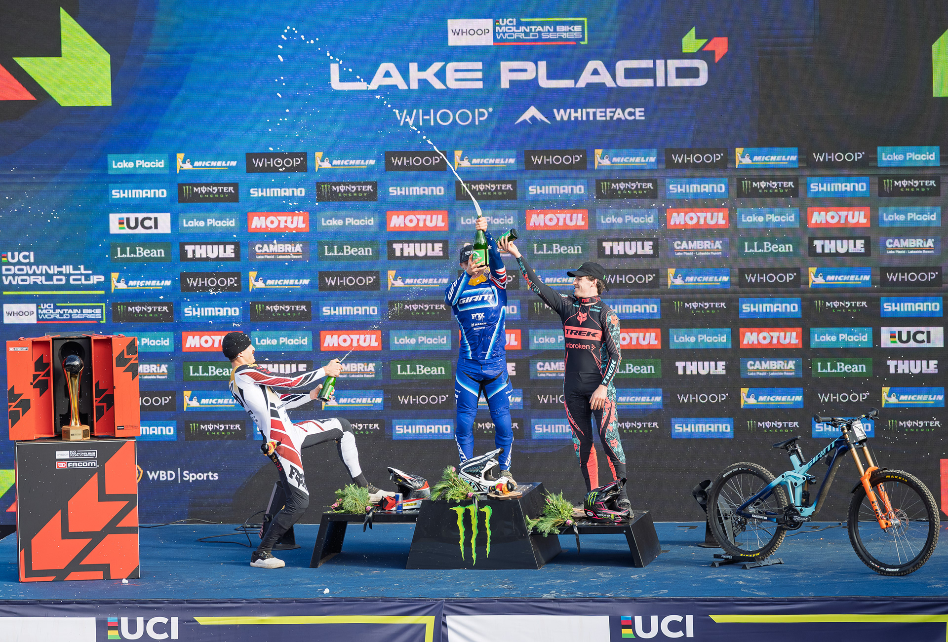 2026 UCI Downhill World Cup Men's Podium