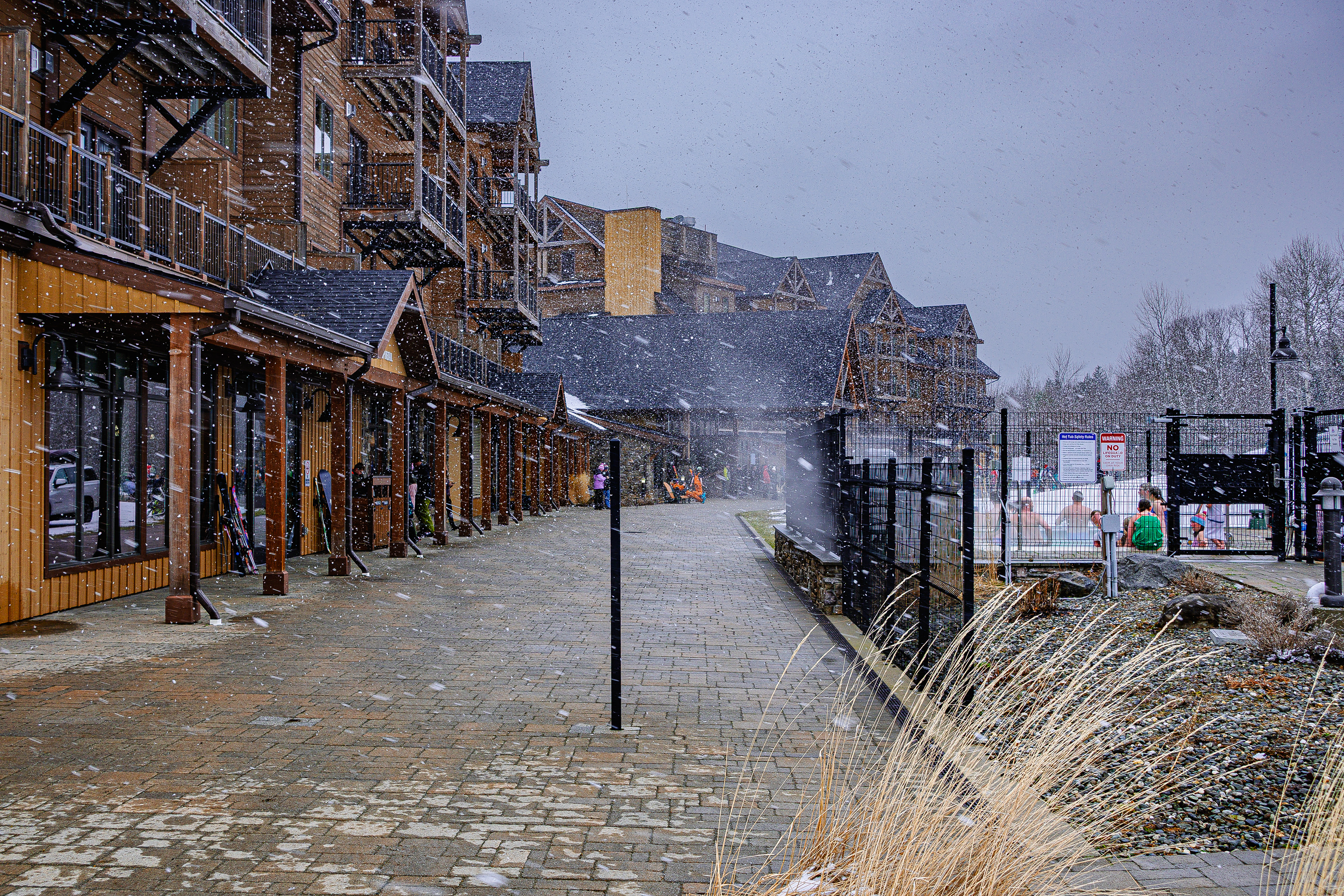 Hot Tubbing While Snowing