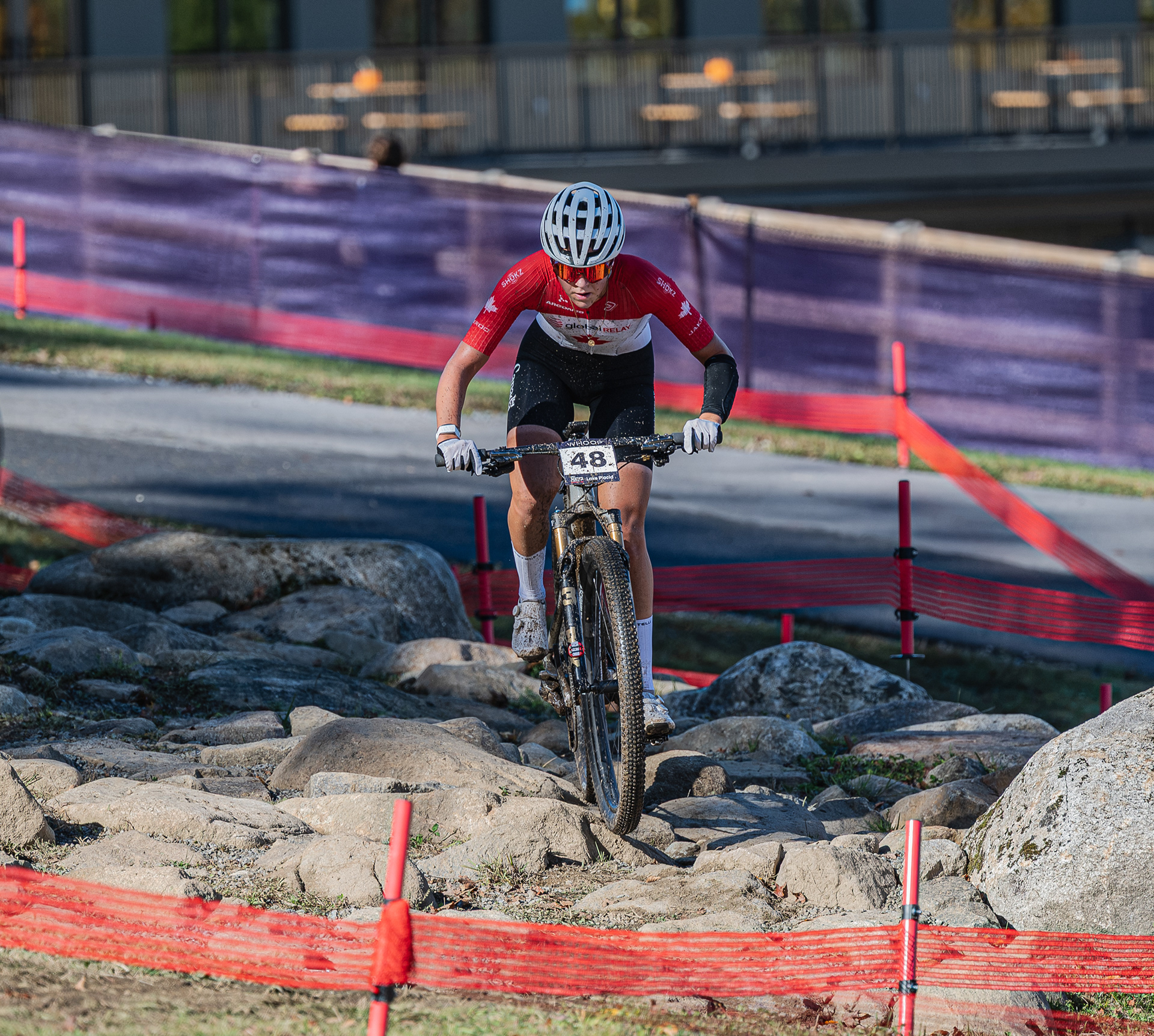 2026 UCI  Cross Country Olympic Rider #48 Negotiating The Rock Garden