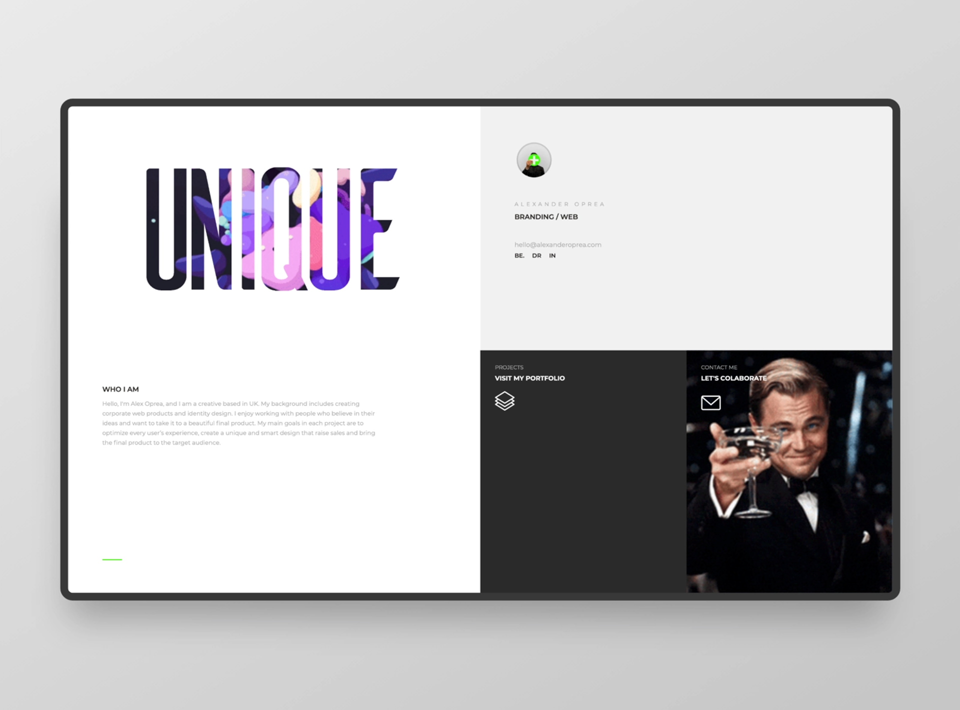 Portfolio UI Layout