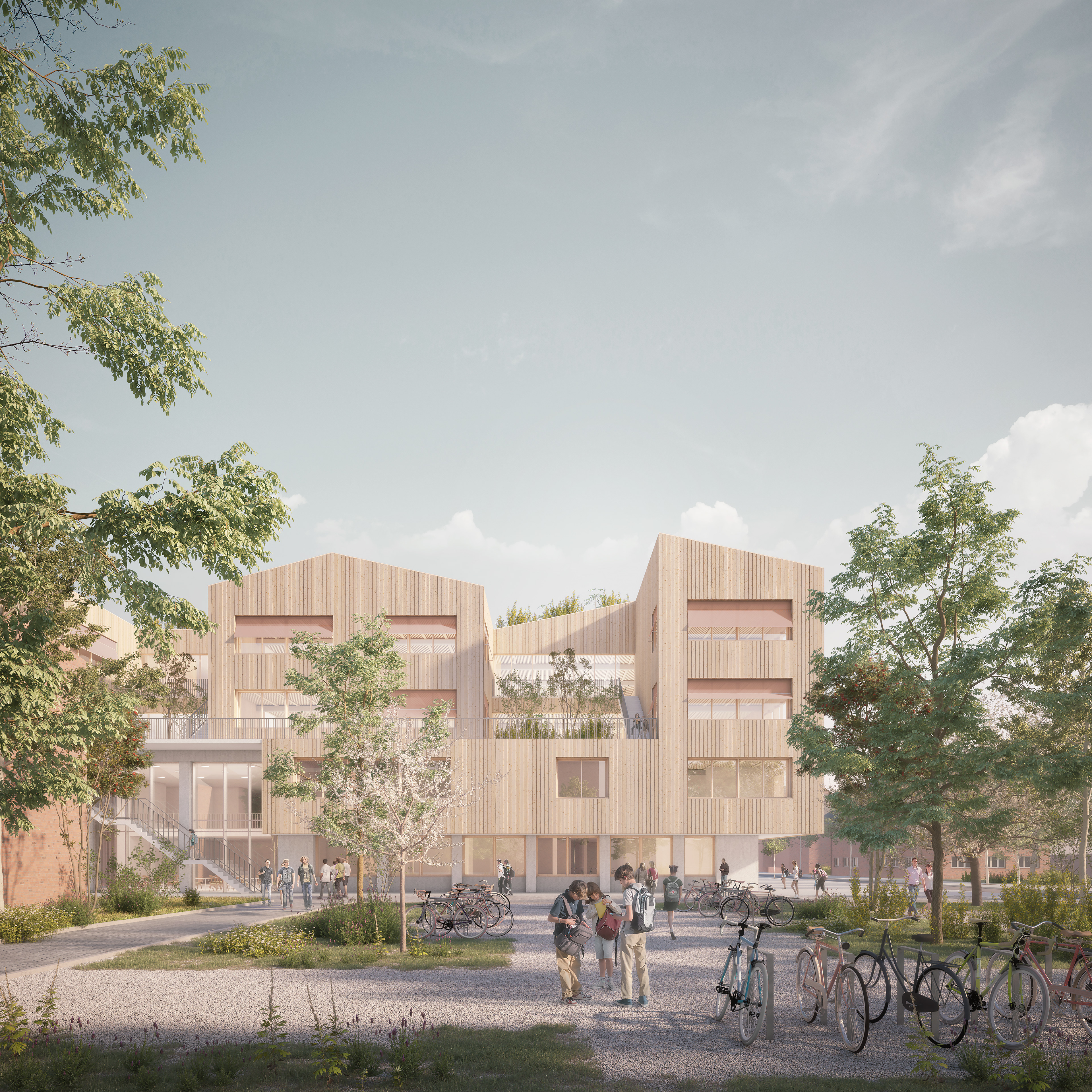 Architekt, Hamburg, Außenansicht Stadtteilschule Leuschnerstraße