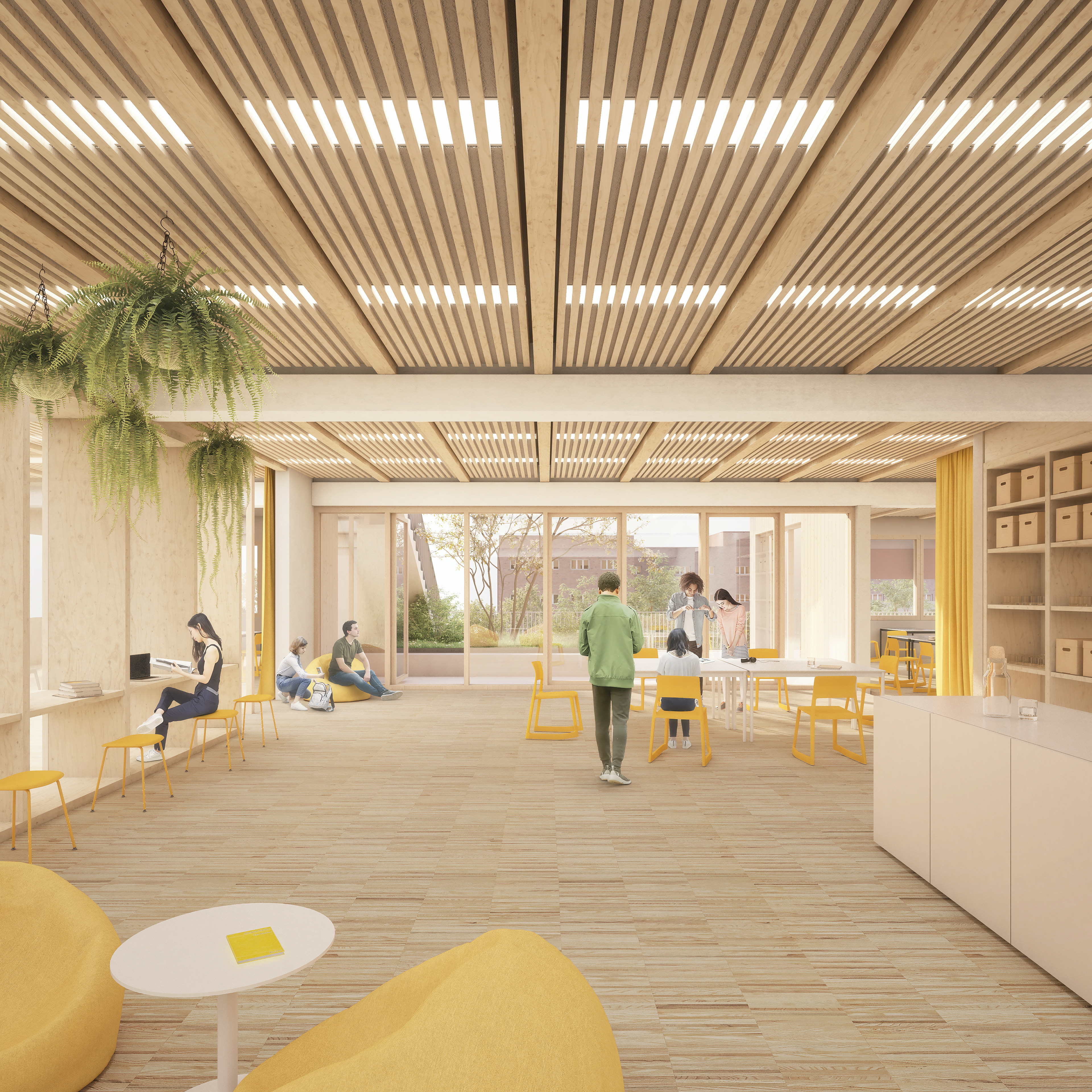 Architekt, Hamburg, Innenansicht Stadtteilschule Leuschnerstraße