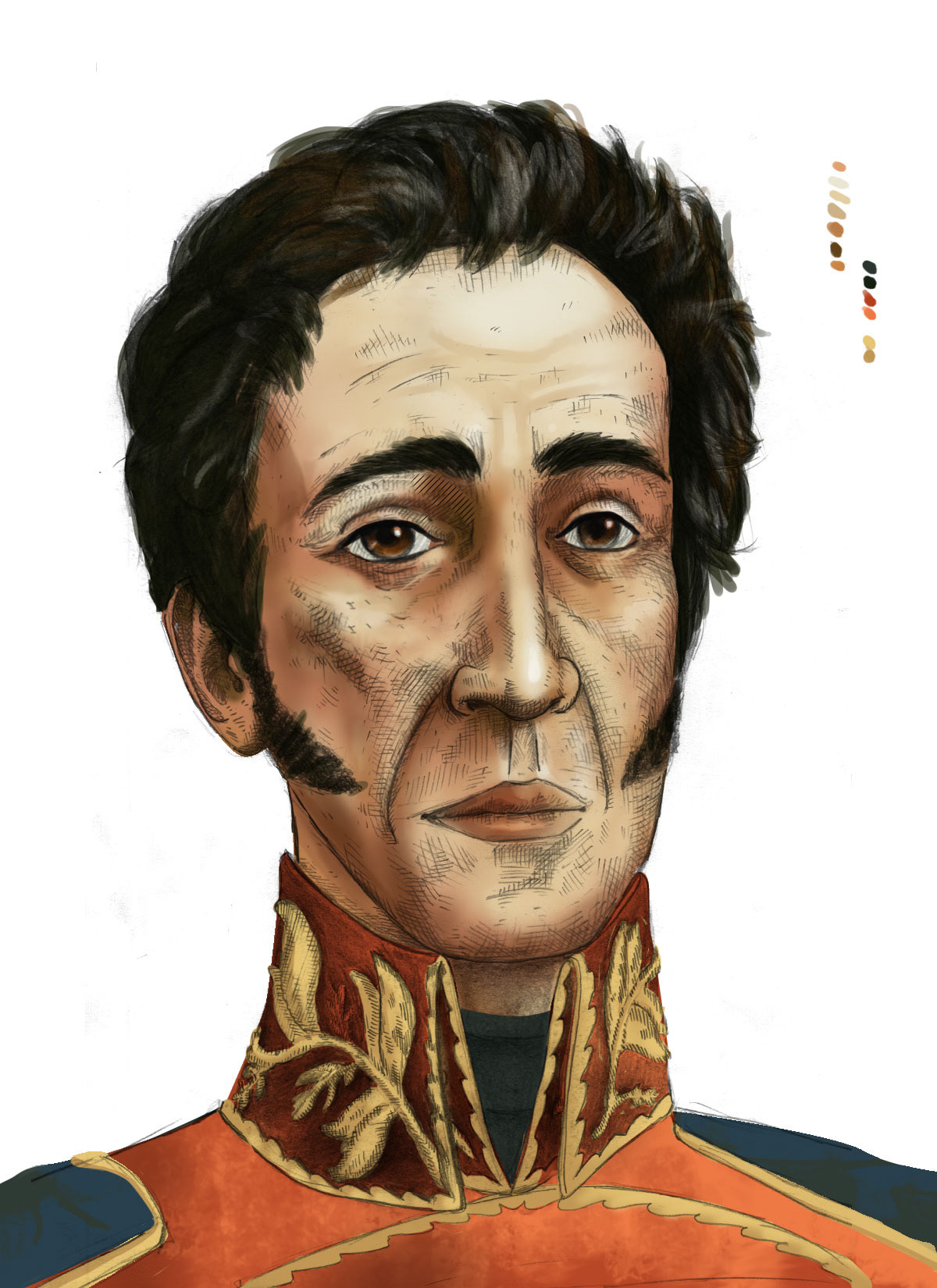 Simón Bolivar Portrait/ Retrato de Simón Bolivar