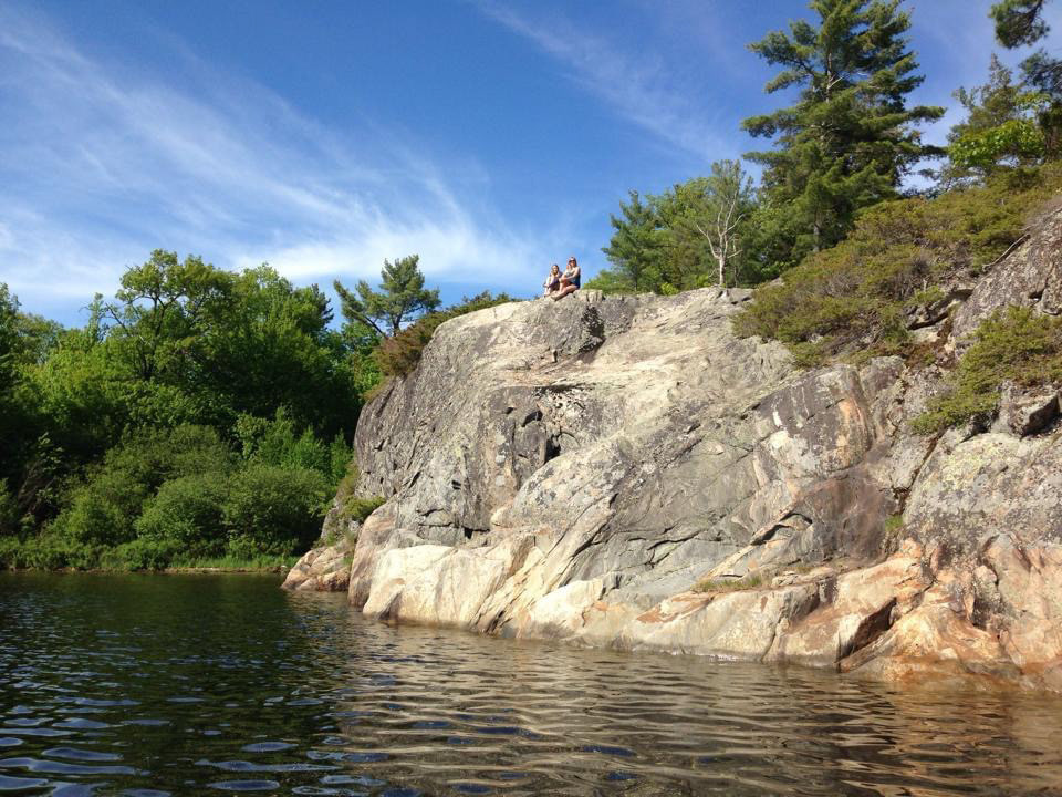 Allyssa and her sister exploring Georgian Bay