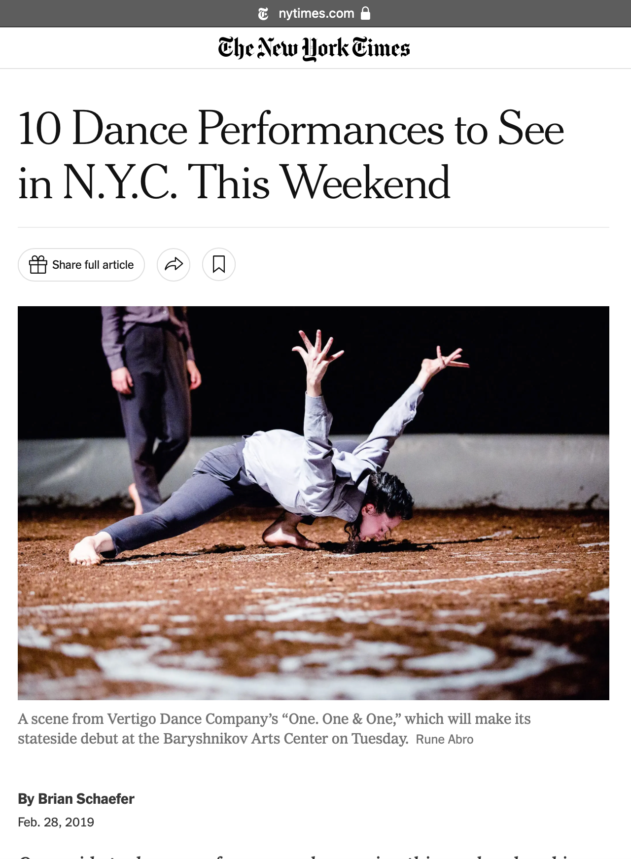 New York Times - Vertigo - 2019