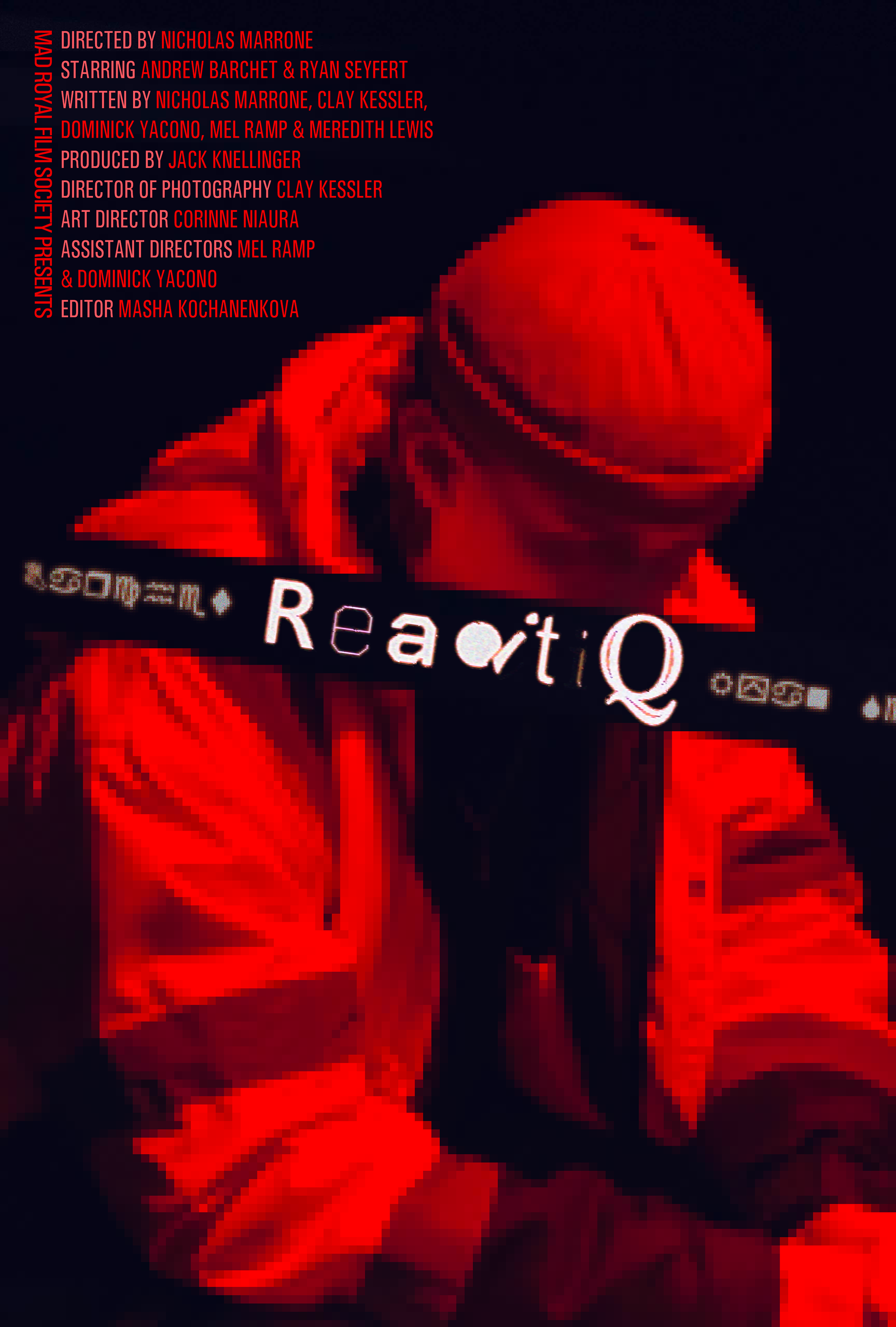 Poster for "RealitiQ" (2025, Mad Royal Film Society).