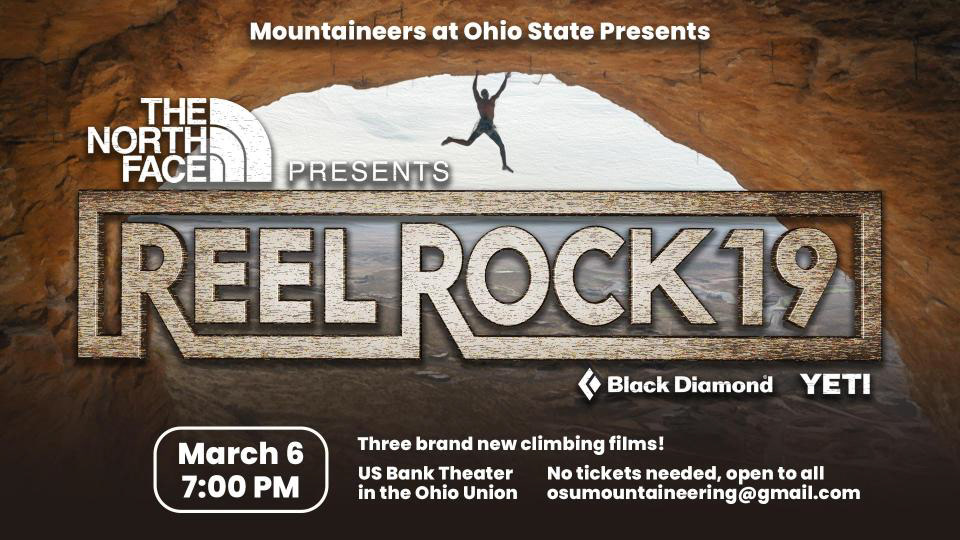 Flyer for Reel Rock 19 screening (2025). Photo courtesy of Reel Rock.