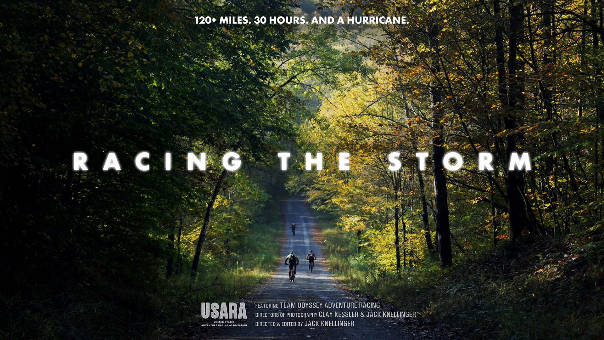 Thumbnail for "Racing the Storm" (2025) featuring a frame from the film.