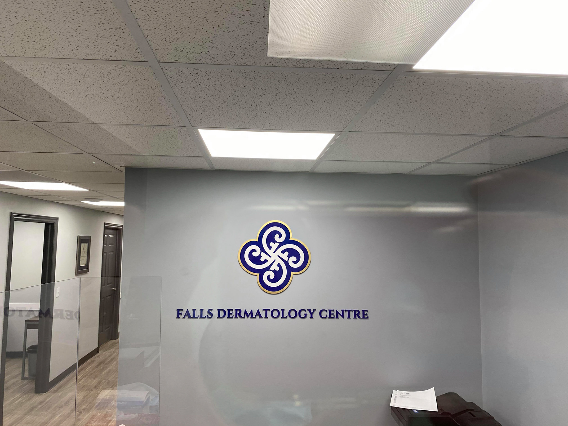 Interior Reception signage