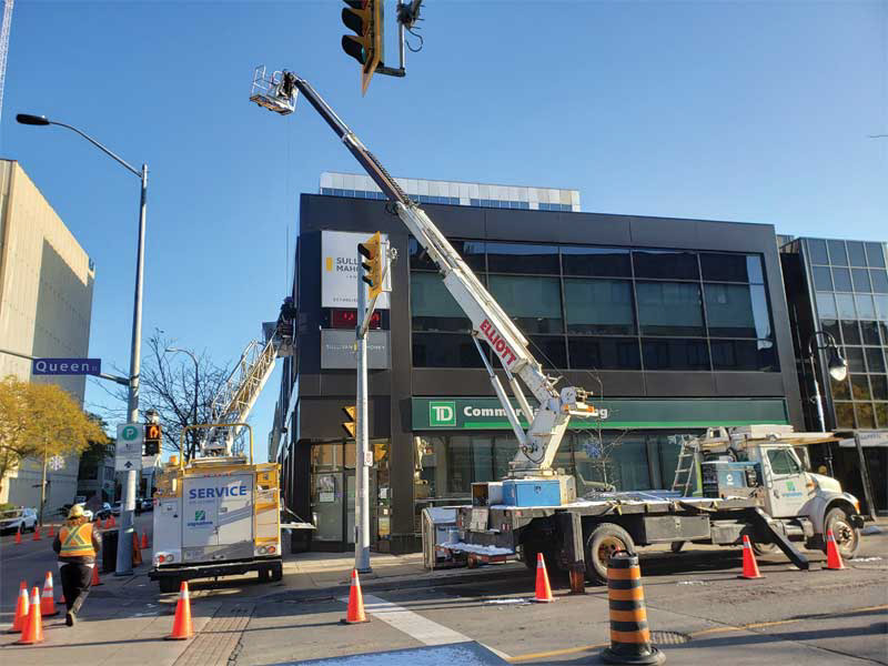 Sign install for Sullican Mahoney
