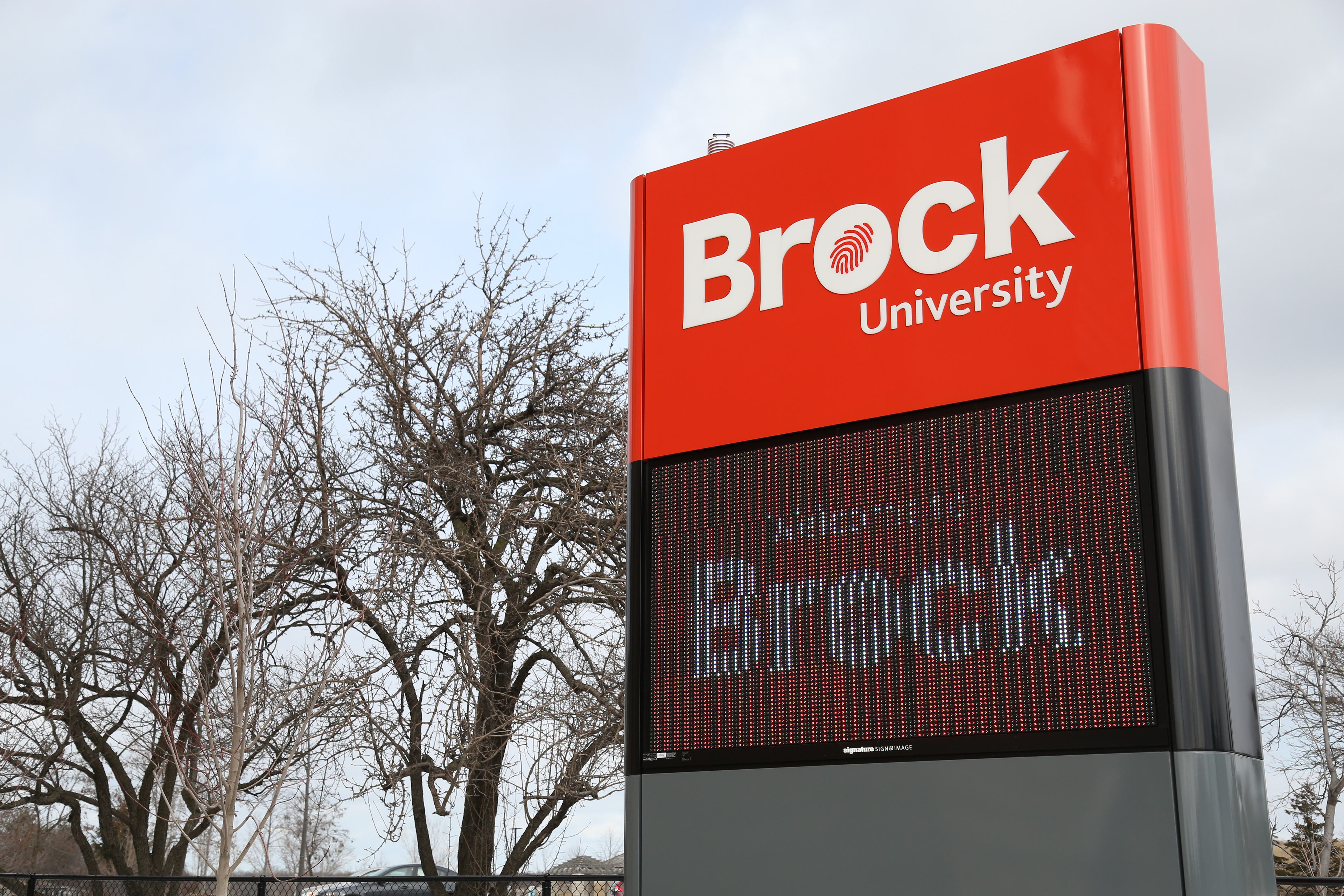 Brock University Residence Sign