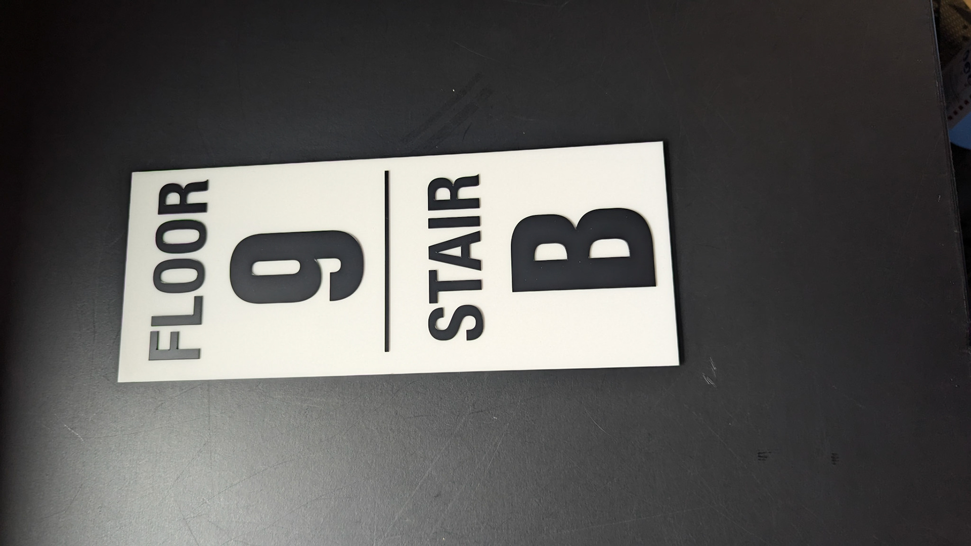 Braille Stairway signage