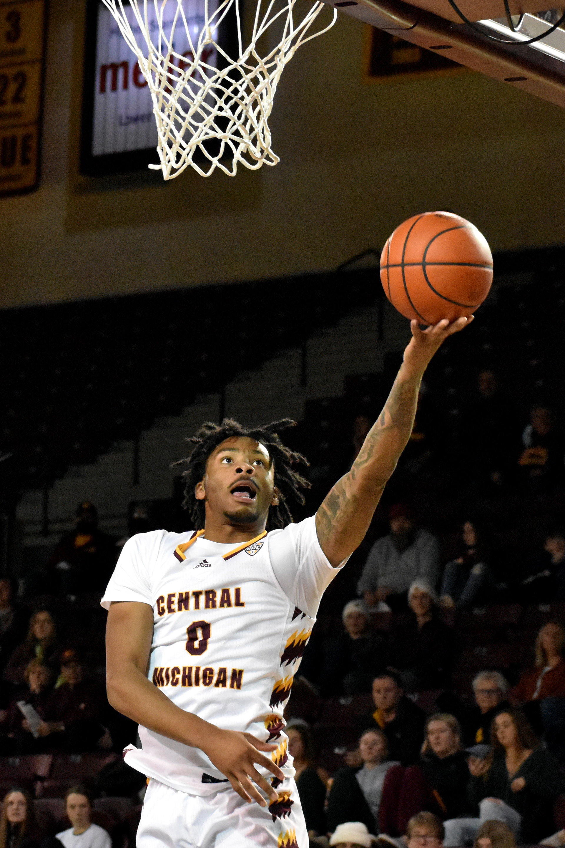 Senior guard Brian Taylor shoots a layup during a game against Alma on Saturday, Dec. 3 in in McGuirk Arena.