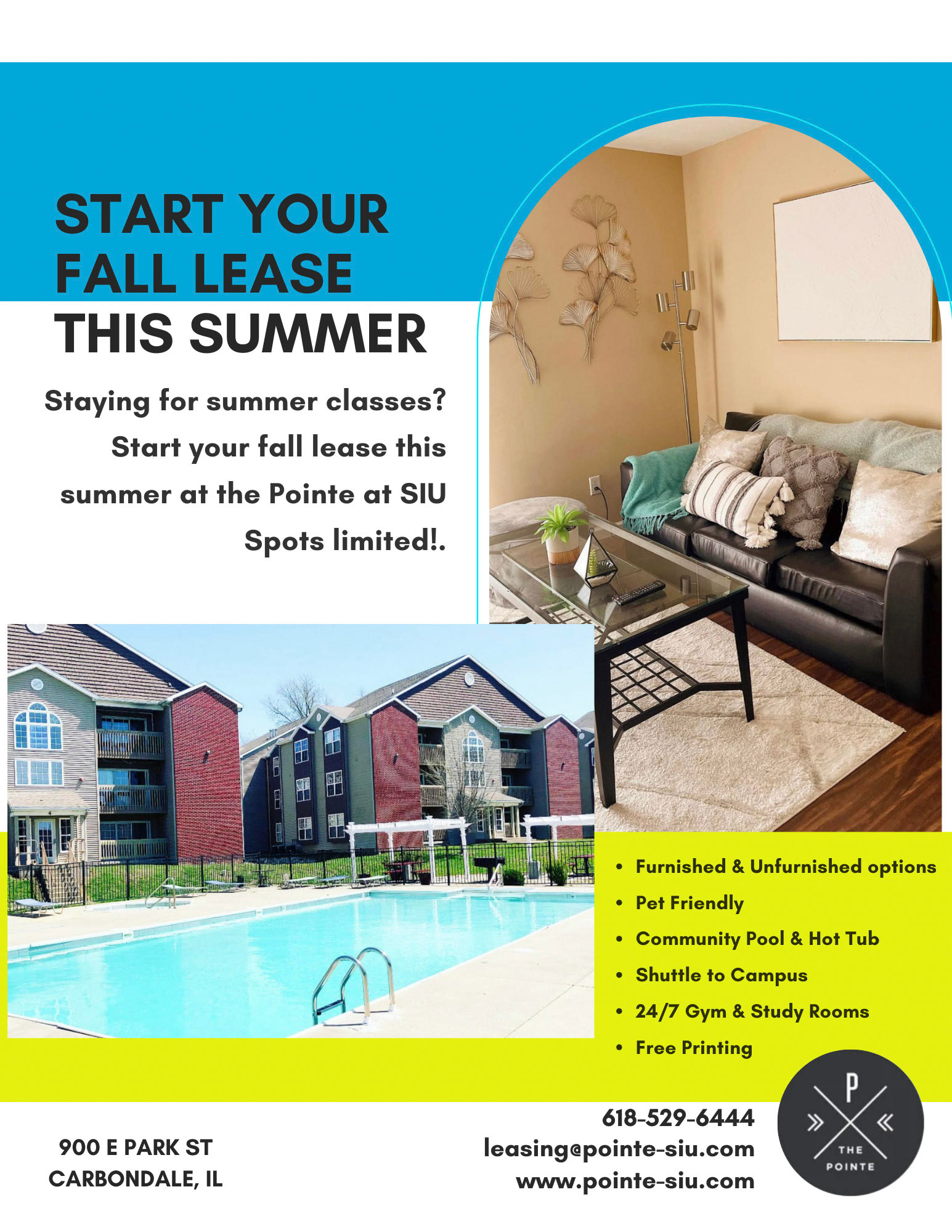 Start your fall lease early! Hurry, spots limited. - 1