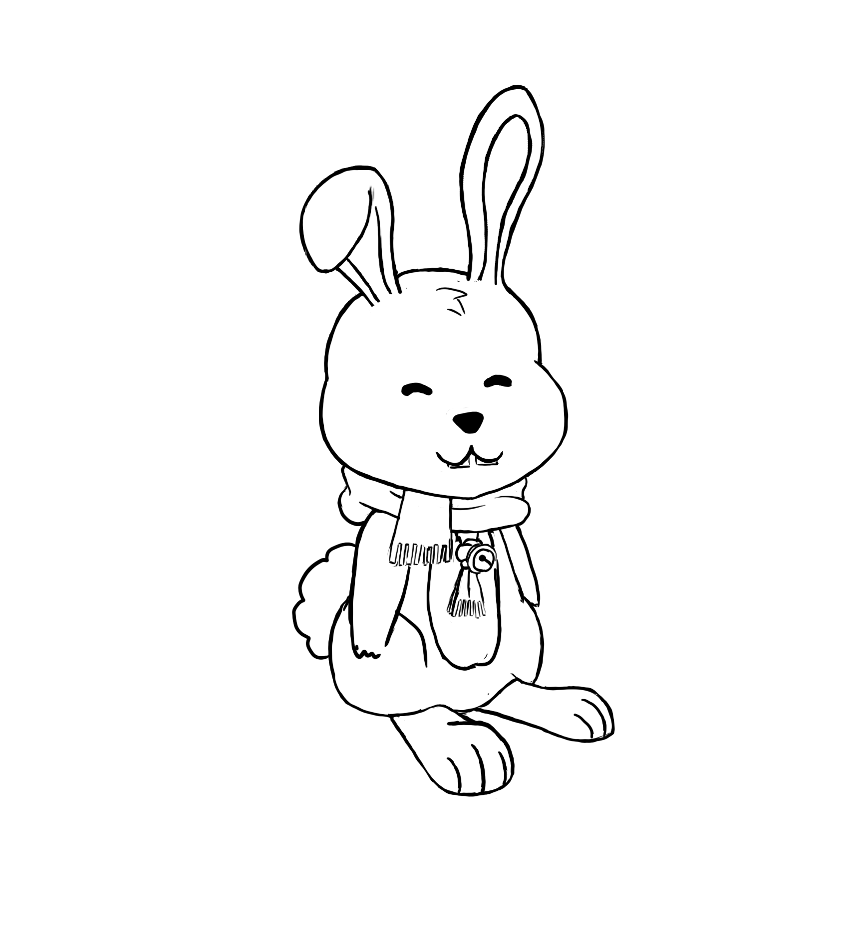 Second iteration : mixing the rabbit and the shark's scarf.
