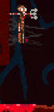 Blood dripping from corpse
