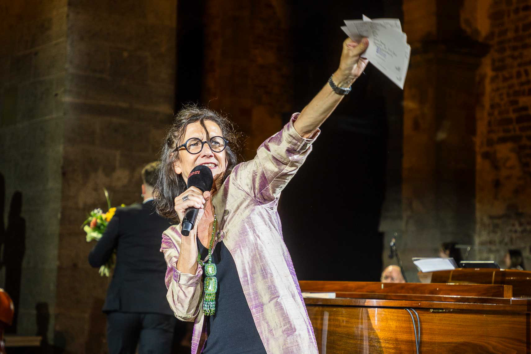 Elke Hesse (Direktorin und Intendantin der Bad Hersfelder Festspiele) bei der Abschlussgala der 75. Bad Hersfelder Festspiele in der Stiftsruine in Bad Hersfeld, Deutschland, 16. August 2026