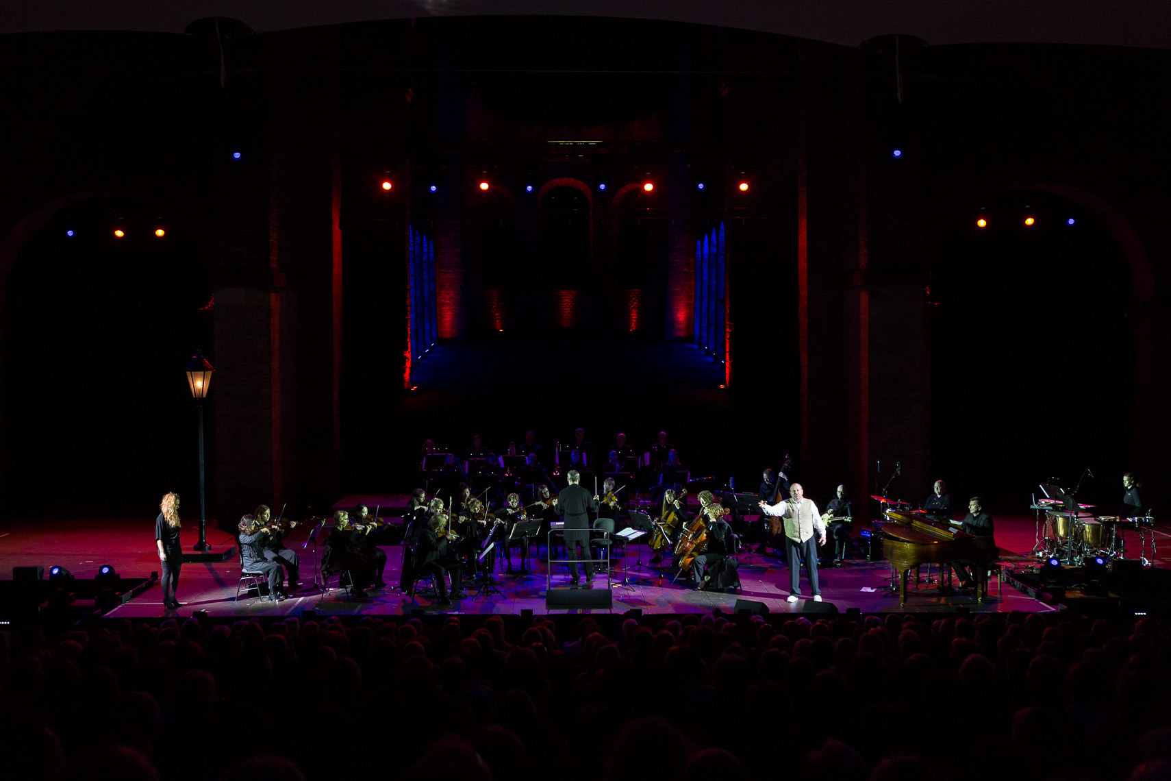 Corinna Pohlmann mit Markus Majowski während der Abschlußgala "Finale Furioso" der 69. Bad Hersfelder Festspiele am 01. September 2019 in der Stiftsruine Bad Hersfeld / Hessen / Deutschland
