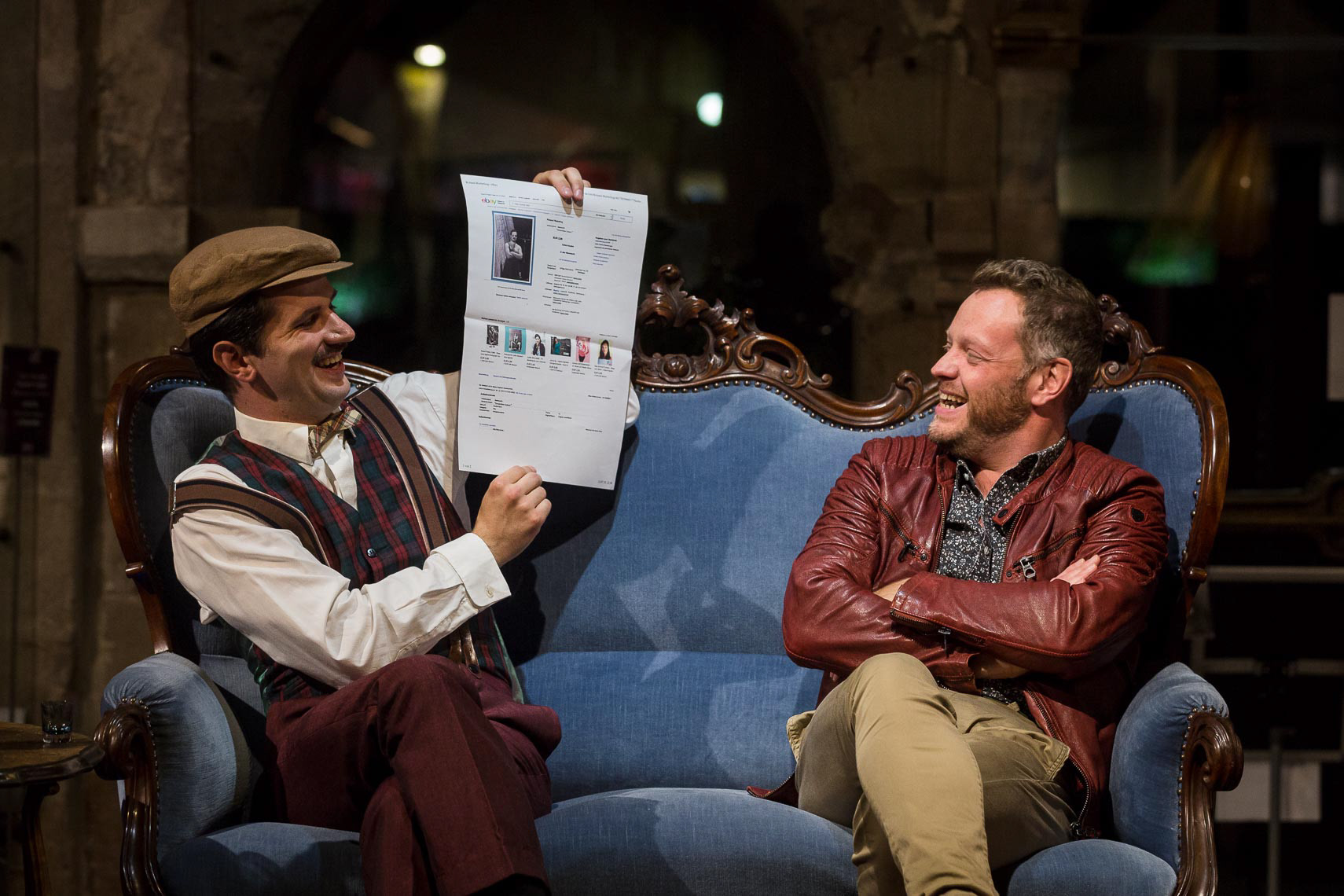 Gastgeber Dominic Alexander Mäcke mit Schauspieler Roland Riebeling