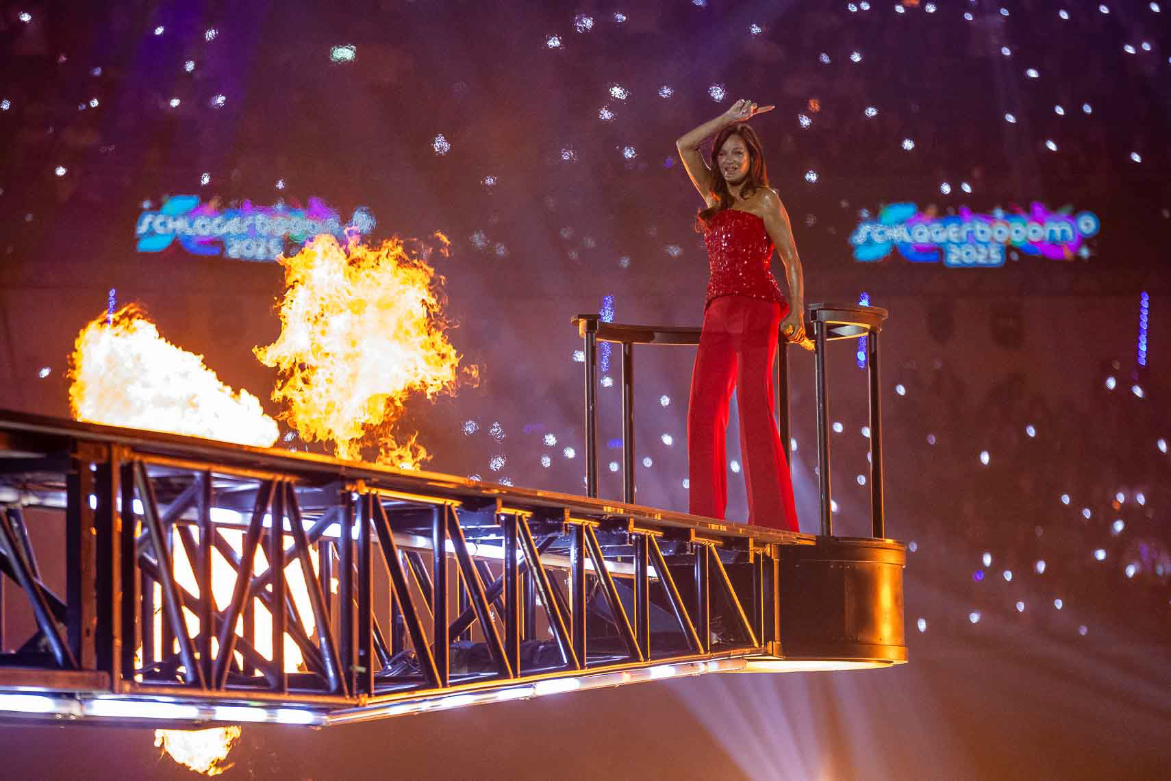 Andrea Berg bei der TV Show Schlagerbooom 2025 – Alles funkelt! Alles glitzert!, die TV Show des Jahres in der Westfalenhalle in Dortmund, Deutschland. 18. Oktober 2025.