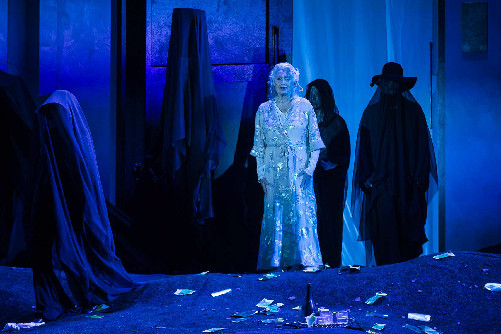 Nicole Heesters (Jedermanns Mutter) während der Medienprobe / Generalprobe zu „Jedermann - Das Spiel vom Sterben des reichen Mannes” von Hugo von Hofmannsthal (1974 - -1929) bei den Salzburger Festspiele 2023
