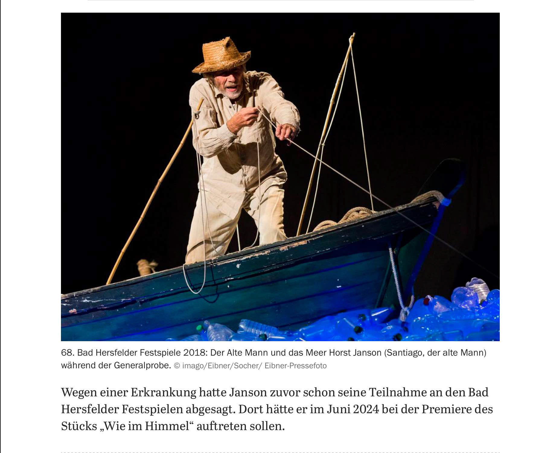 „Bekannt aus der „Sesamstraße“: TV-Star Horst Janson gestorben”; tagesspiegel.de; 28. Januar 2025; Foto