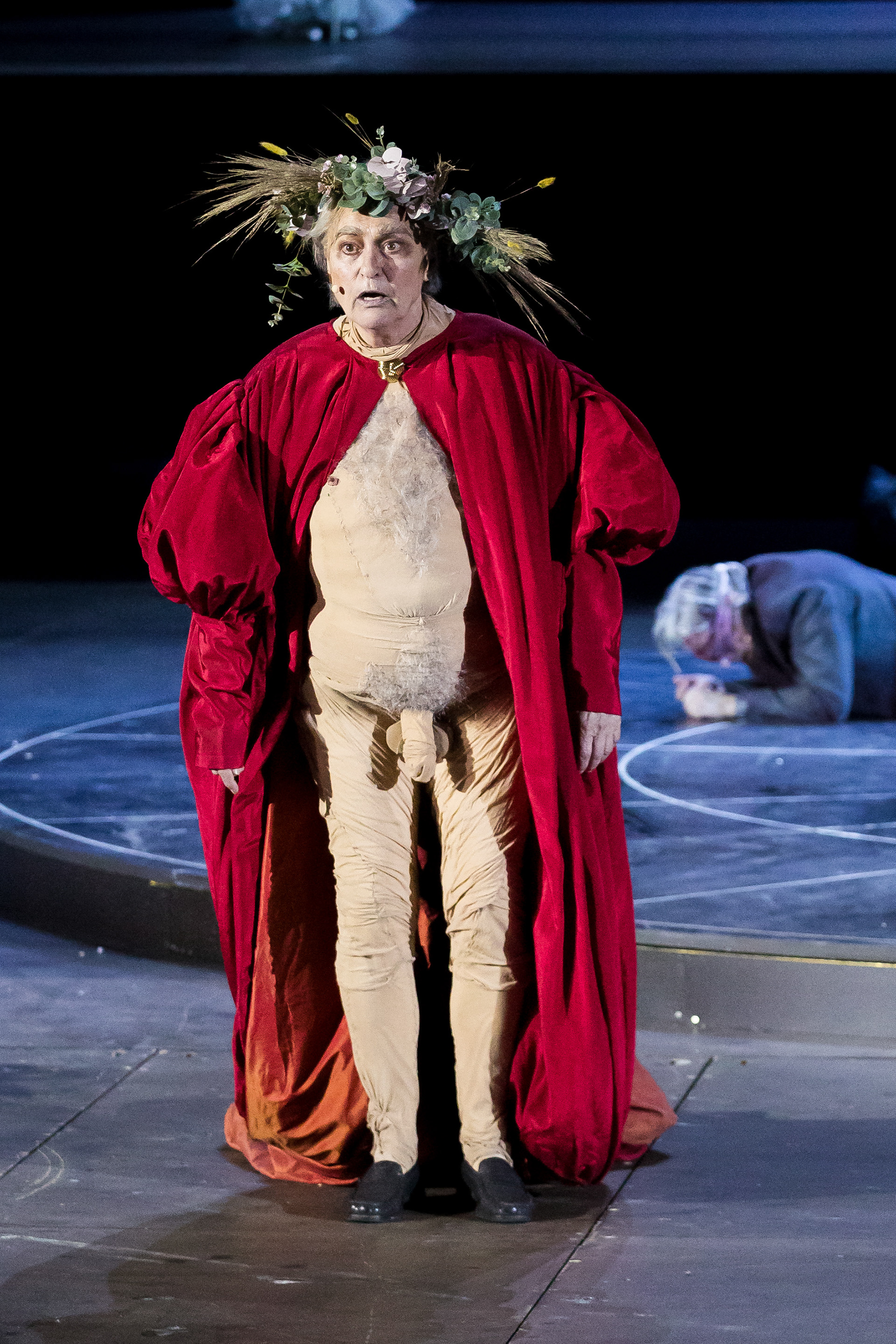 Charlotte Schwab (König Lear) während der Medienprobe zu „König Lear” bei den 72. Bad Hersfelder Festspiele am 28. Juni 2023 in der Stiftsruine Bad Hersfeld / Hessen / Deutschland