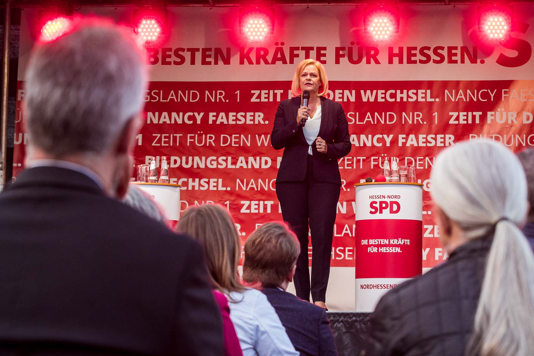 Bundesinnenministerin Nancy Faeser will erste hessische Ministerpräsidentin werden und wirbt um Stimmen