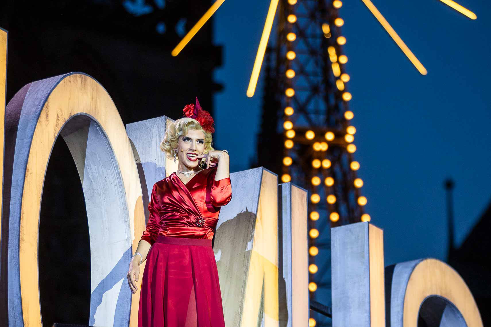 Candela Gotelli (Musetta) während der Generalprobe zu "La Bohème" bei den 32. Domstufen-Festspiele, aufgenommen am 06. August 2025 in Erfurt (Thüringen).