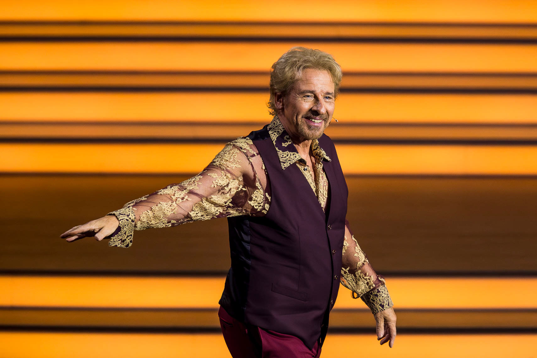 Thomas Gottschalk (73) beim Warm-up seiner letzten „Wetten, dass..?”-Ausgabe.