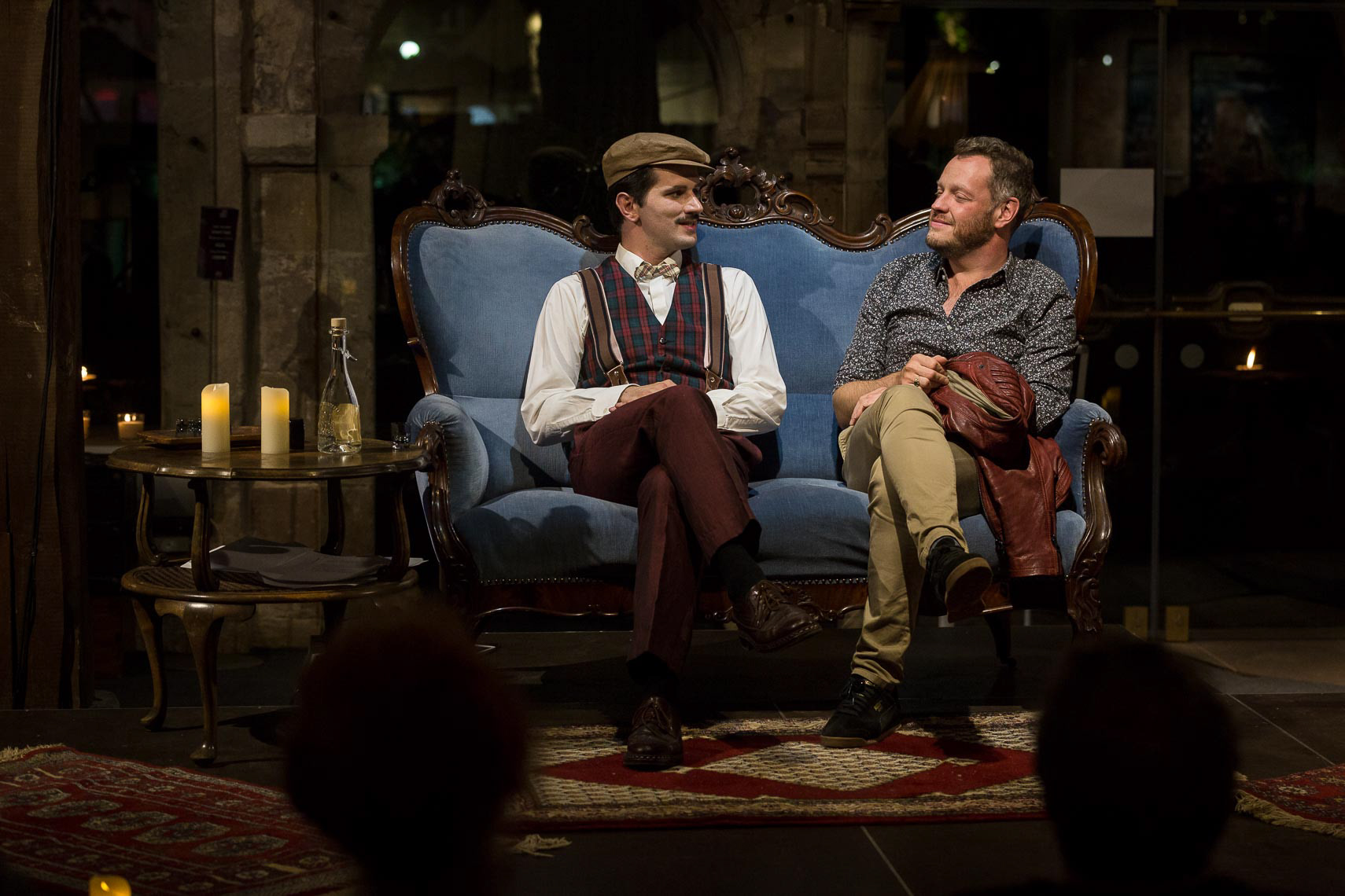 Gastgeber Dominic Alexander Mäcke mit Schauspieler Roland Riebeling