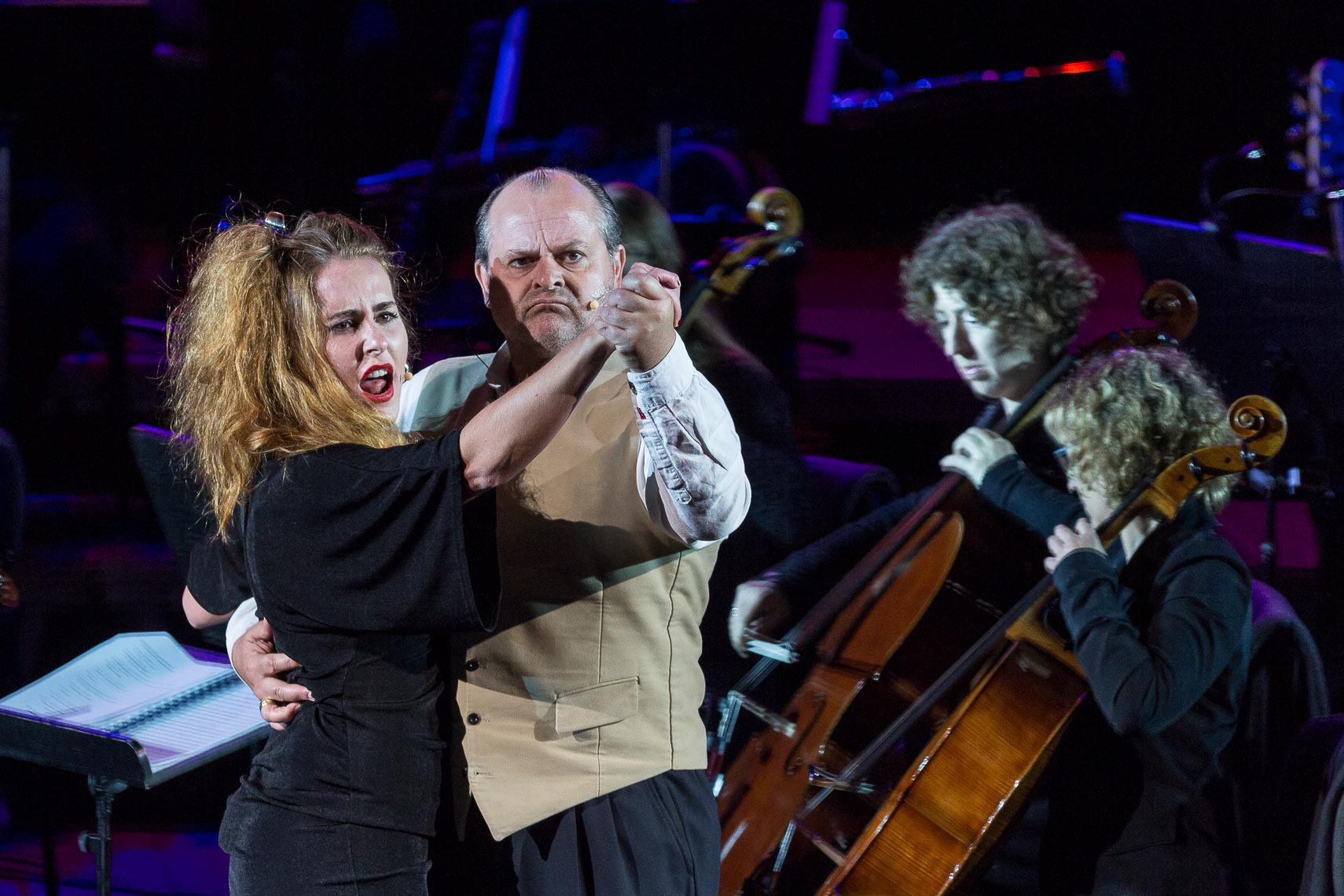 Corinna Pohlmann mit Markus Majowski während der Abschlußgala "Finale Furioso" der 69. Bad Hersfelder Festspiele am 01. September 2019 in der Stiftsruine Bad Hersfeld / Hessen / Deutschland