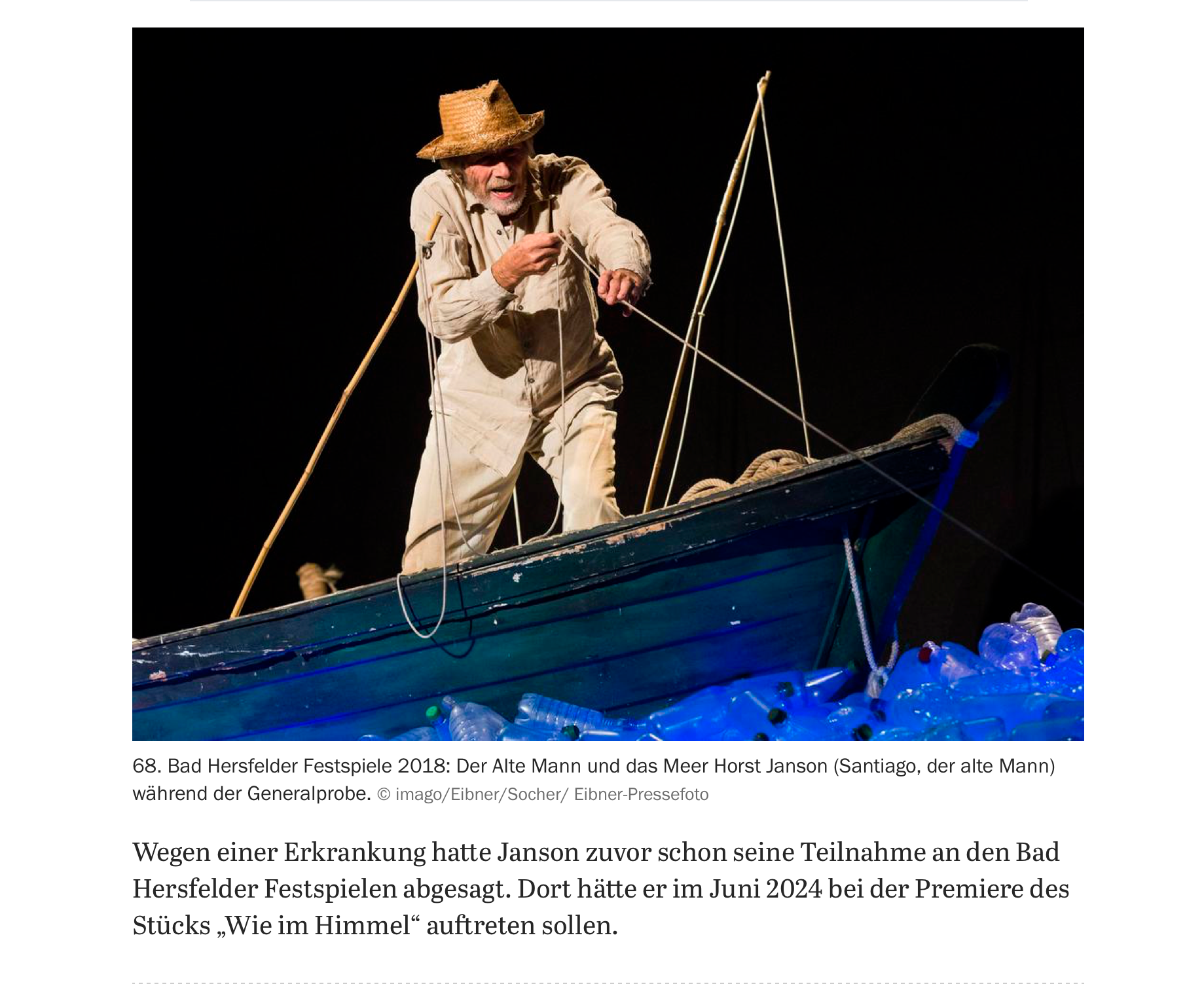 „Bekannt aus der „Sesamstraße“: TV-Star Horst Janson gestorben”; tagesspiegel.de; 28. Januar 2025; Foto