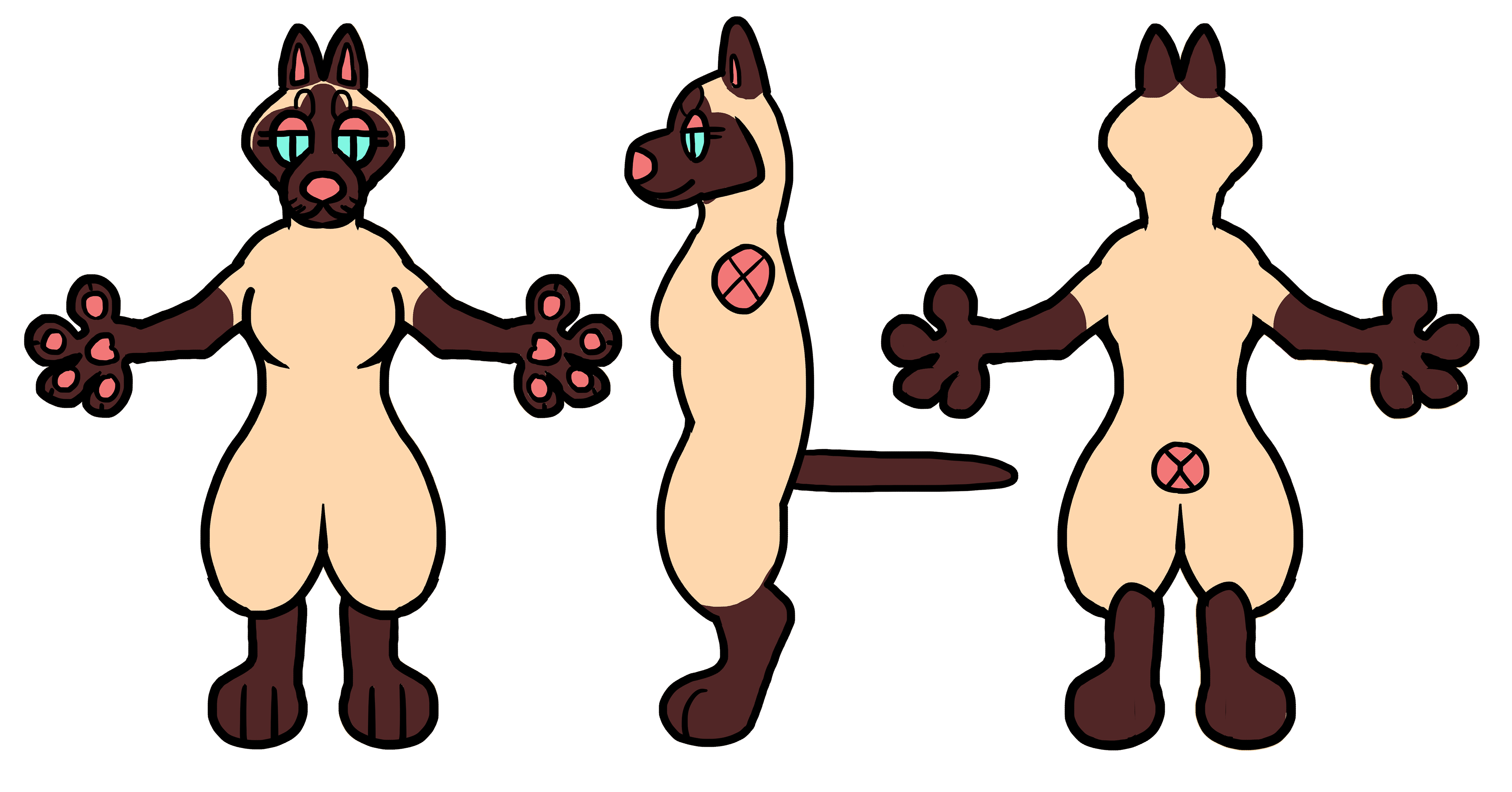 Concept art for the secondary cat character.