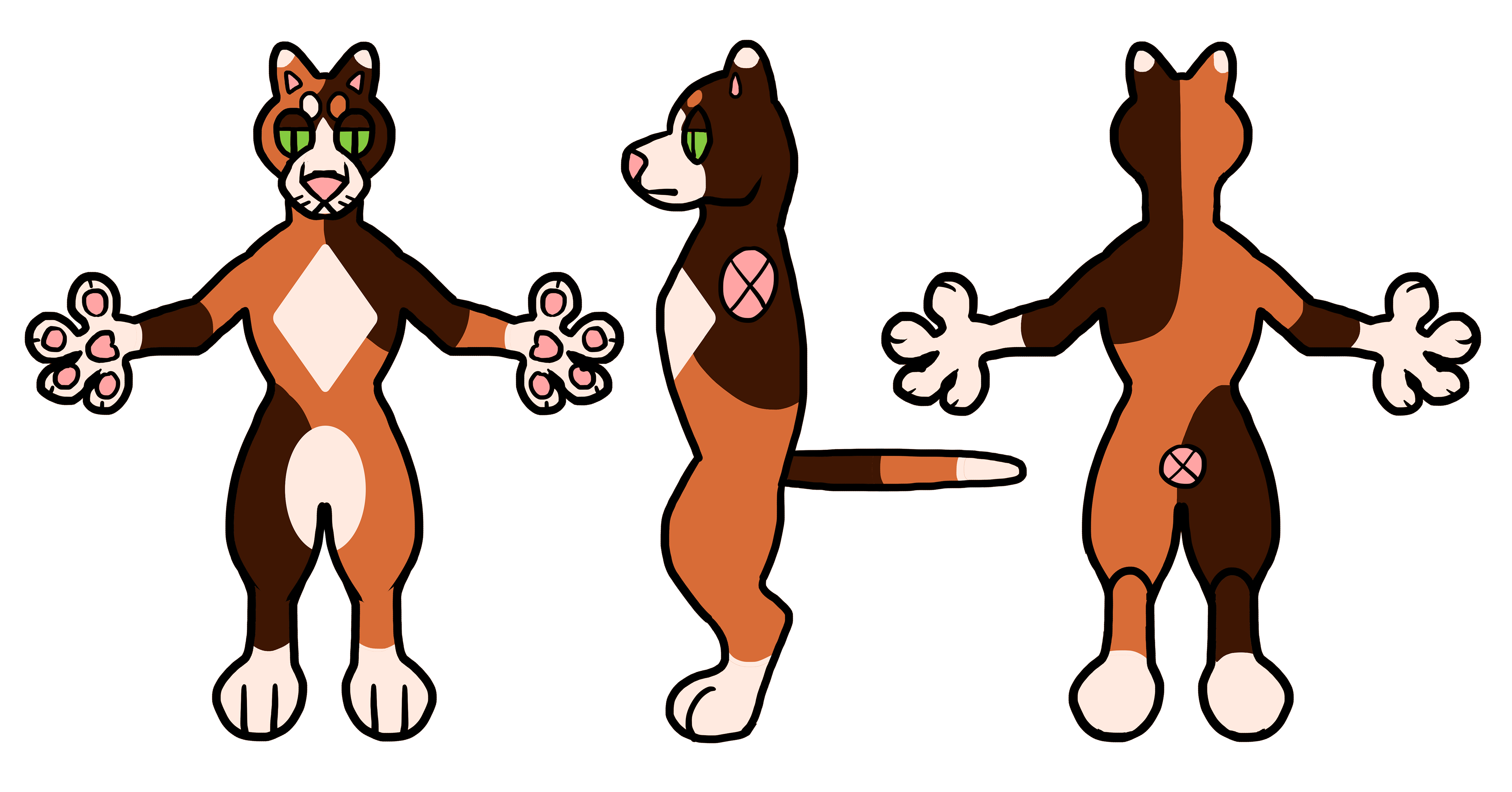 Concept art for the main cat character.