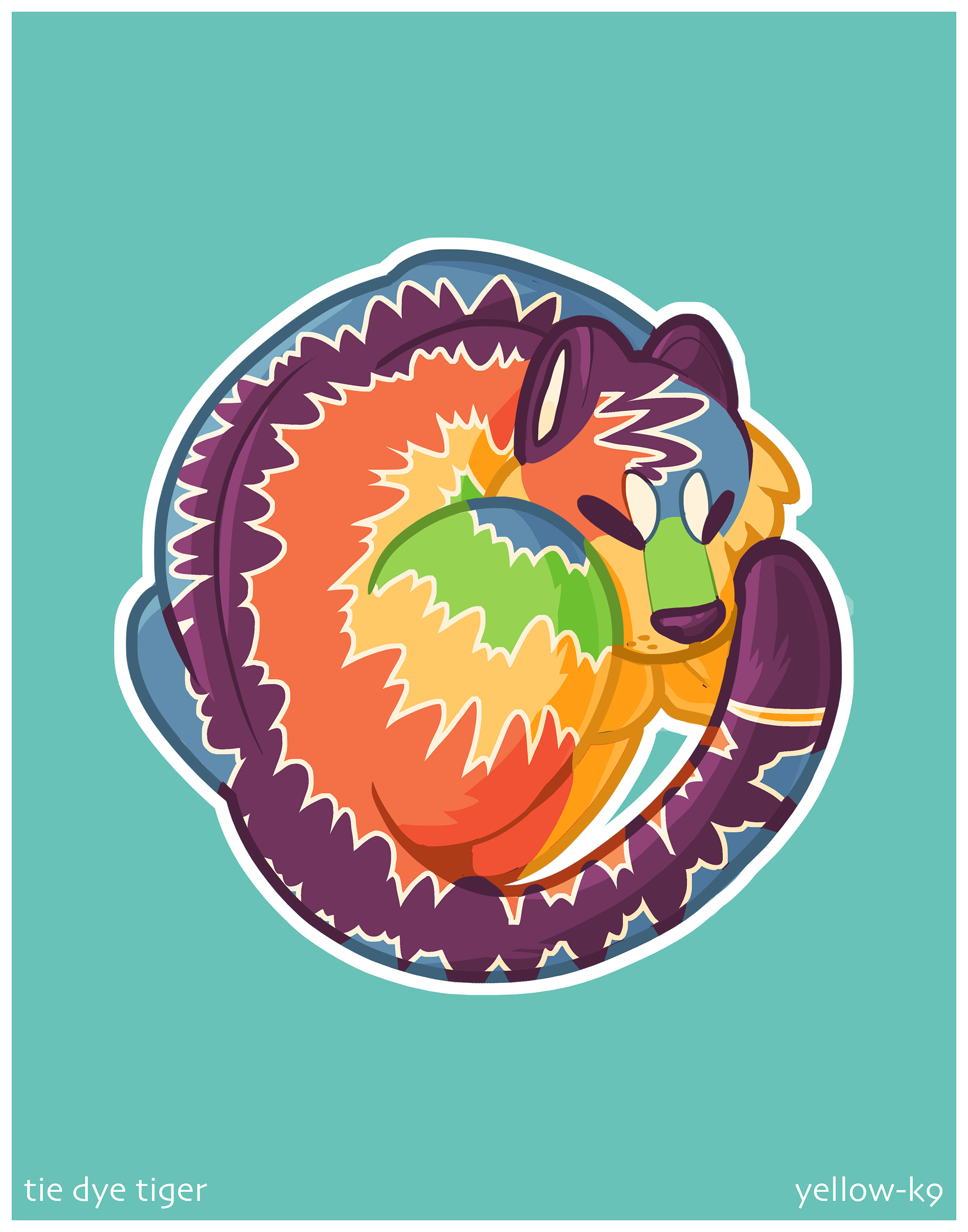 "Tie Dye Tiger"