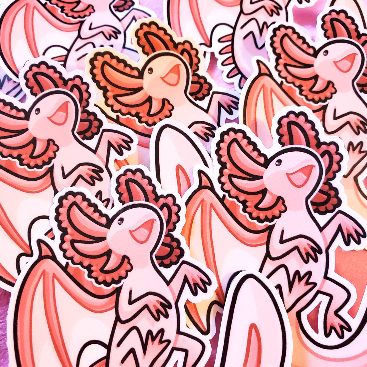 Axolotl Dragon Stickers
