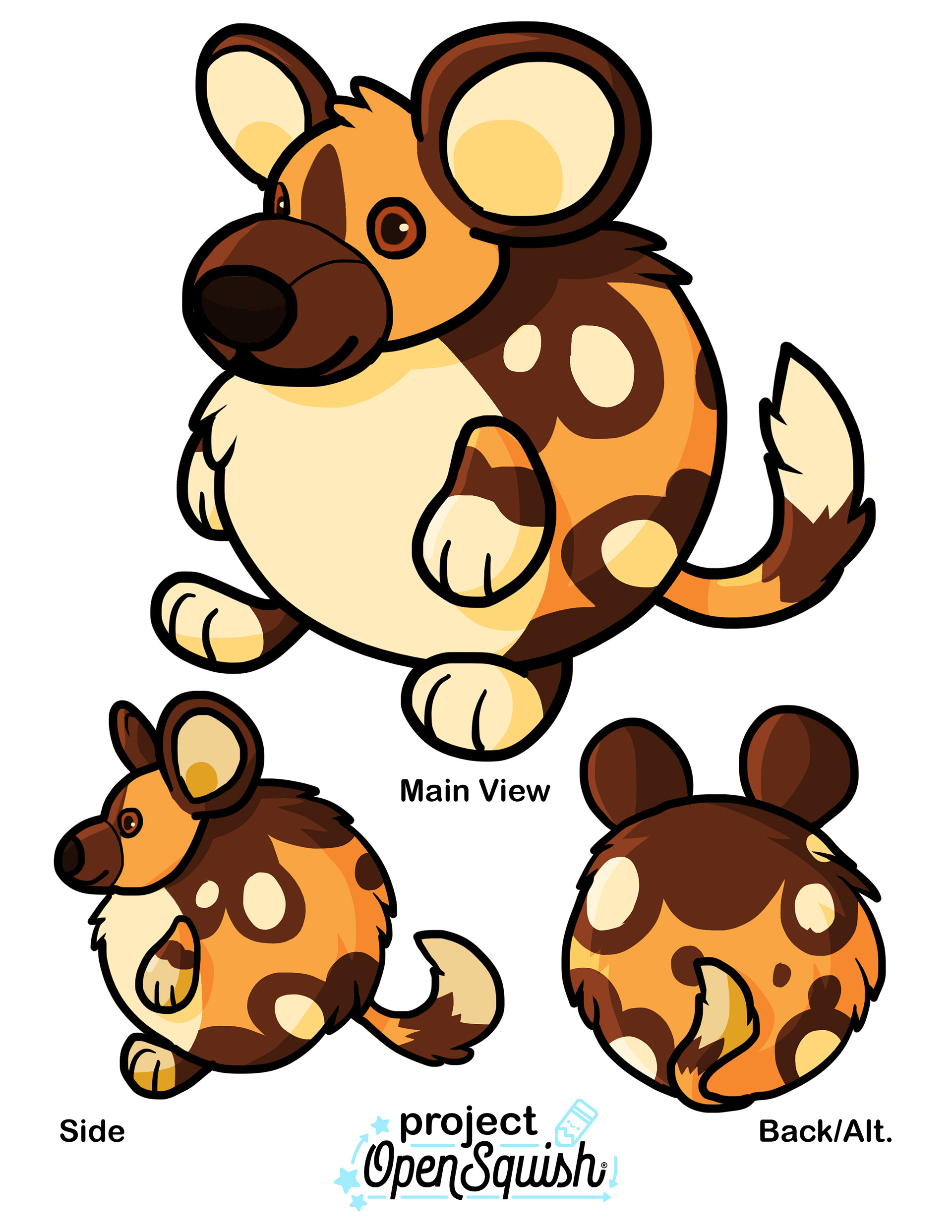 "African Wild Dog Squishable Concept"