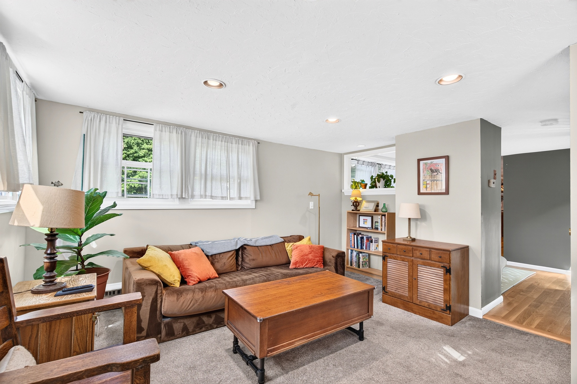 Real estate living room photo, Weymouth MA