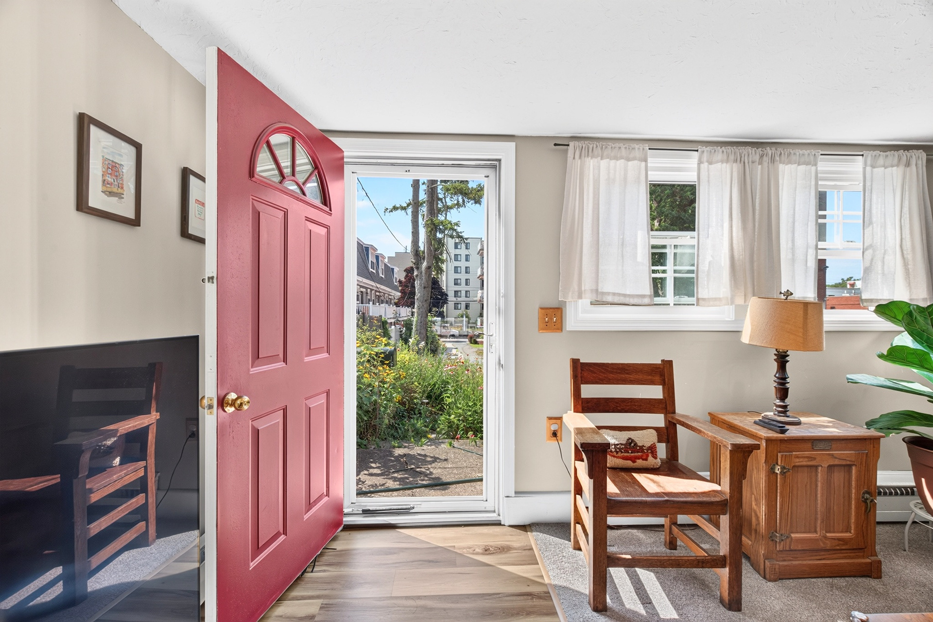 Real estate living room and entry photo, Weymouth MA