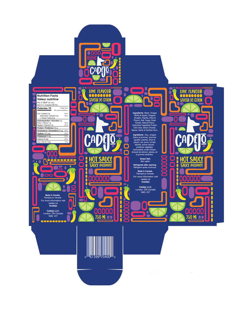 Flat packaging of hot sauce box