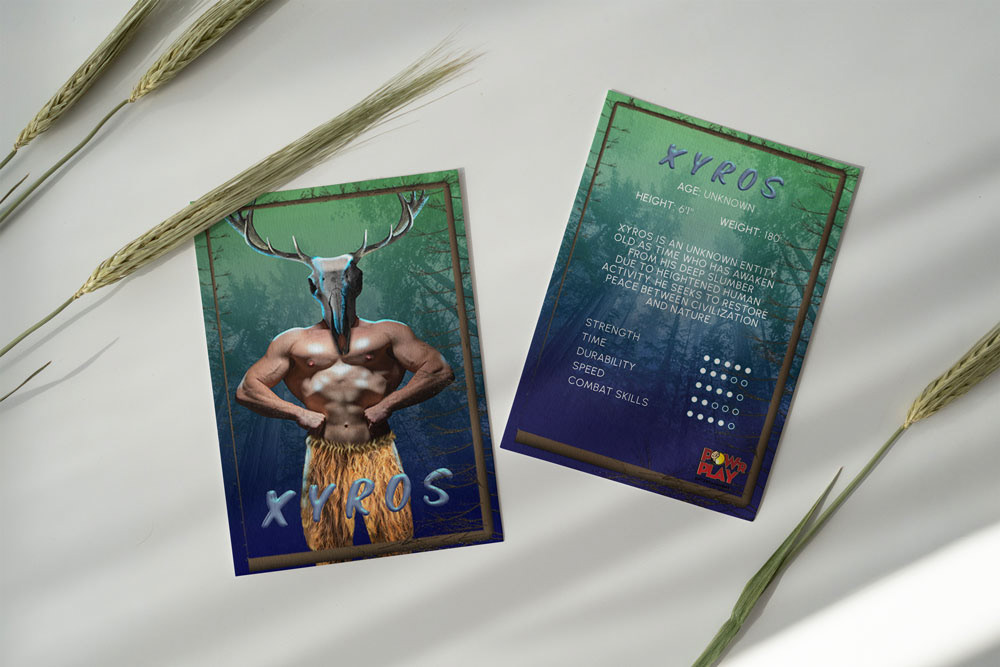 Trading Card mockup front and back