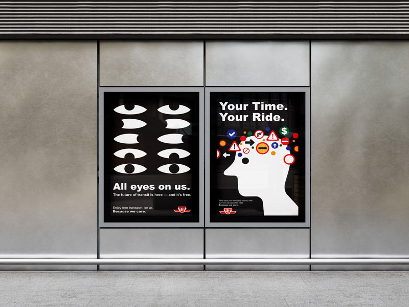 Mockup of illustrated posters
