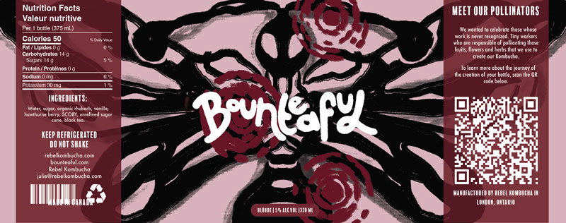 Red Bounteaful Illustrated Label